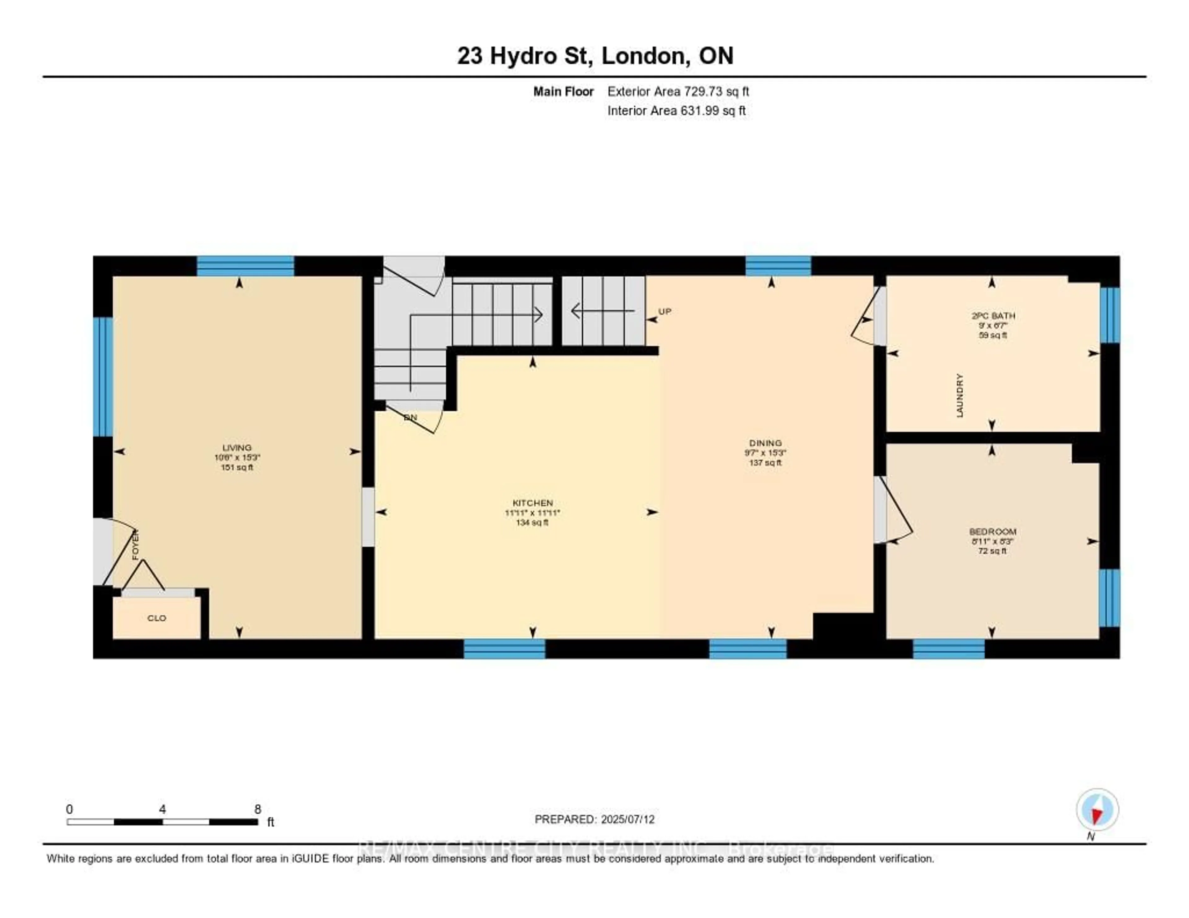 Floor plan for 23 Hyrdo St, London East Ontario N5Z 2H5
