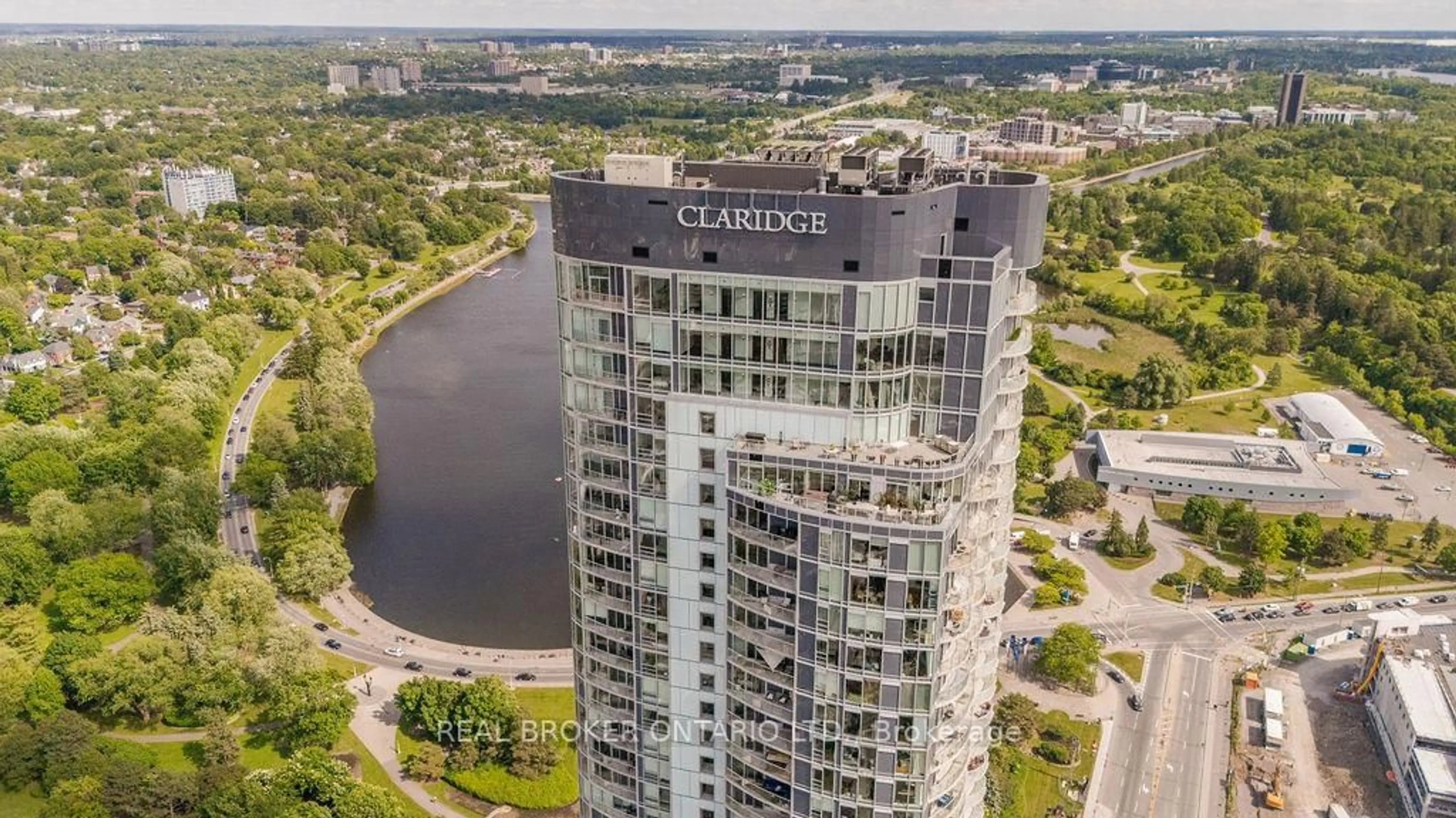 A pic from outside/outdoor area/front of a property/back of a property/a pic from drone, unknown for 805 Carling Ave #4401, Ottawa Ontario K1S 5W9
