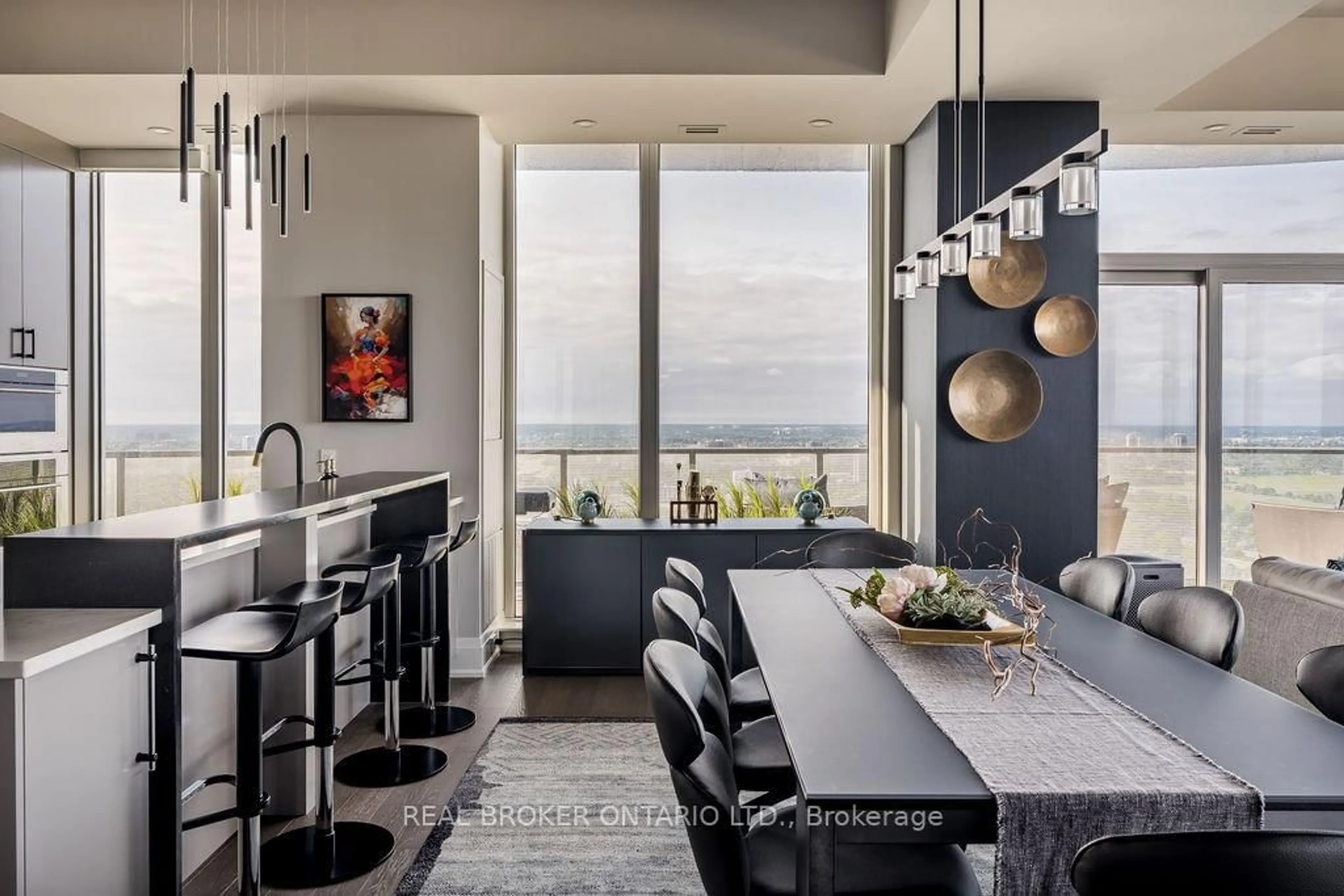 Contemporary kitchen, ceramic/tile floor for 805 Carling Ave #4401, Ottawa Ontario K1S 5W9