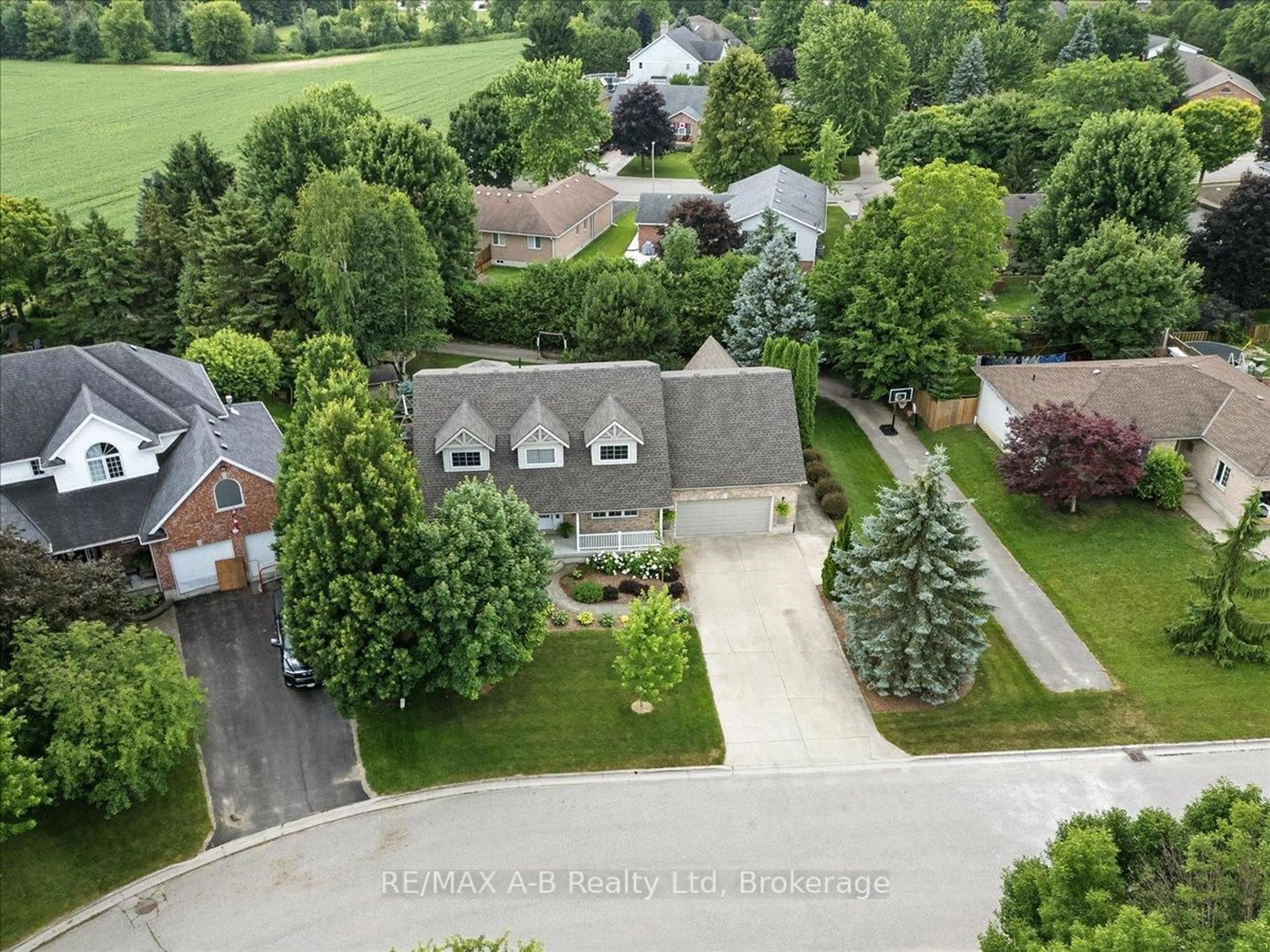A pic from outside/outdoor area/front of a property/back of a property/a pic from drone, unknown for 214 Jordan Cres, West Perth Ontario N0K 1N0