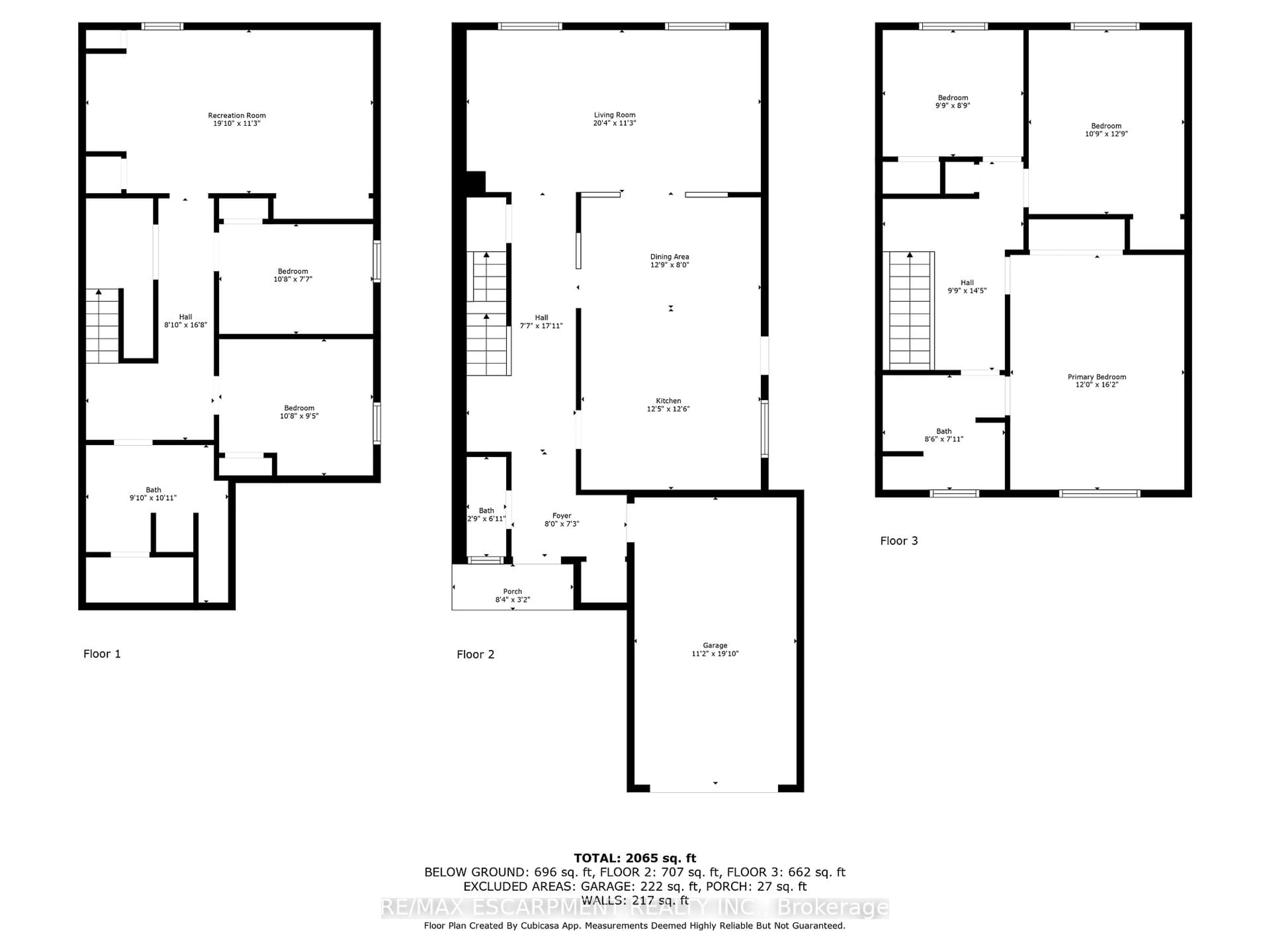 Floor plan for 76 Megna Crt, Hamilton Ontario L9C 6Y8
