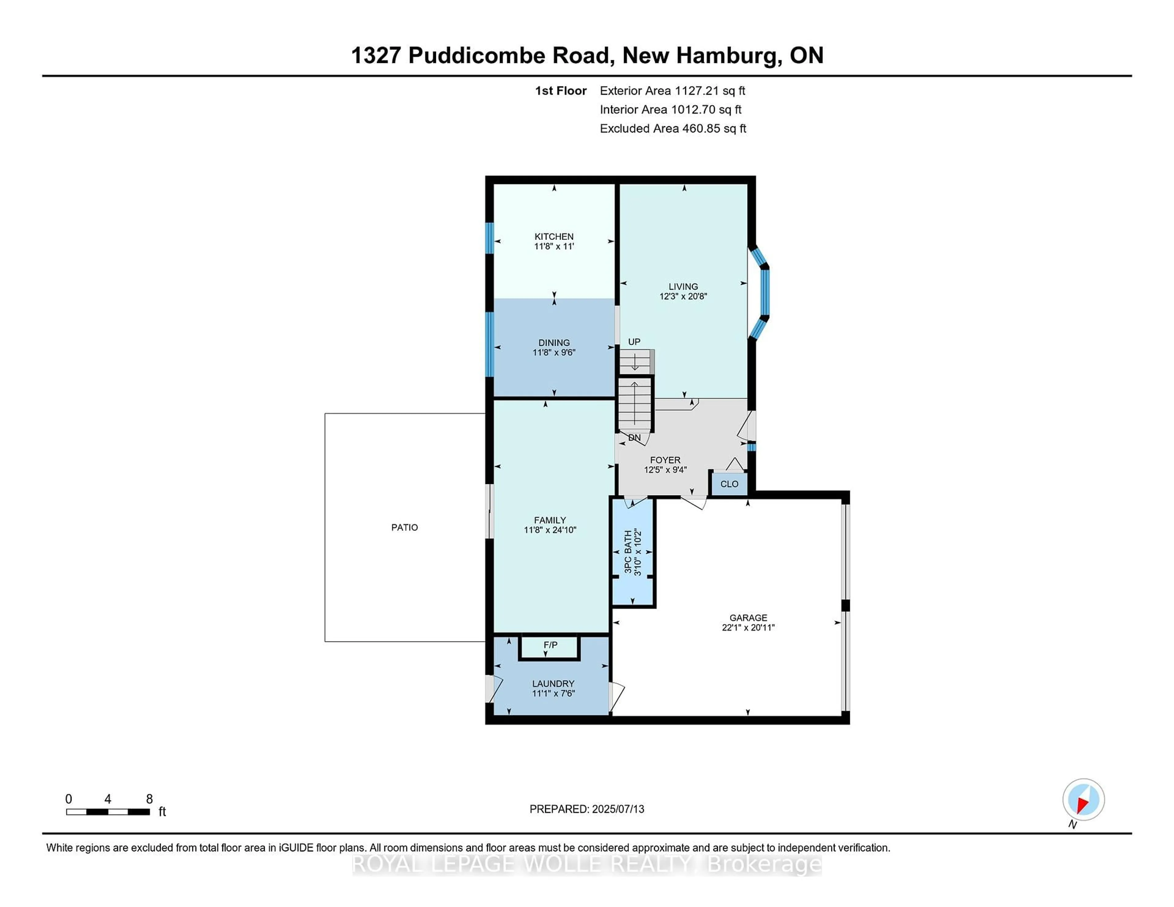 Floor plan for 1327 Puddicombe Rd, Wilmot Ontario N3A 2Z3