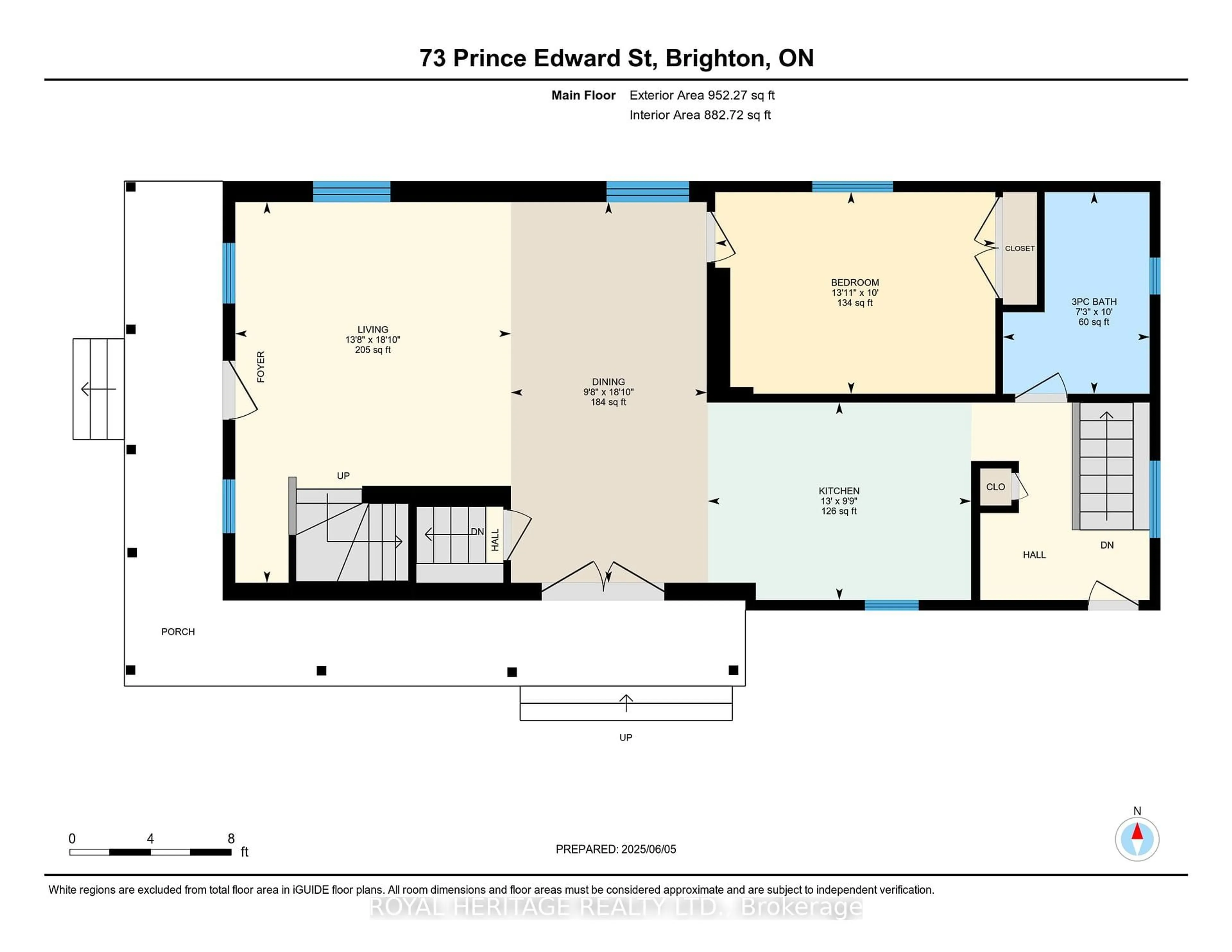 Floor plan for 73 Prince Edward St, Brighton Ontario K0K 1H0