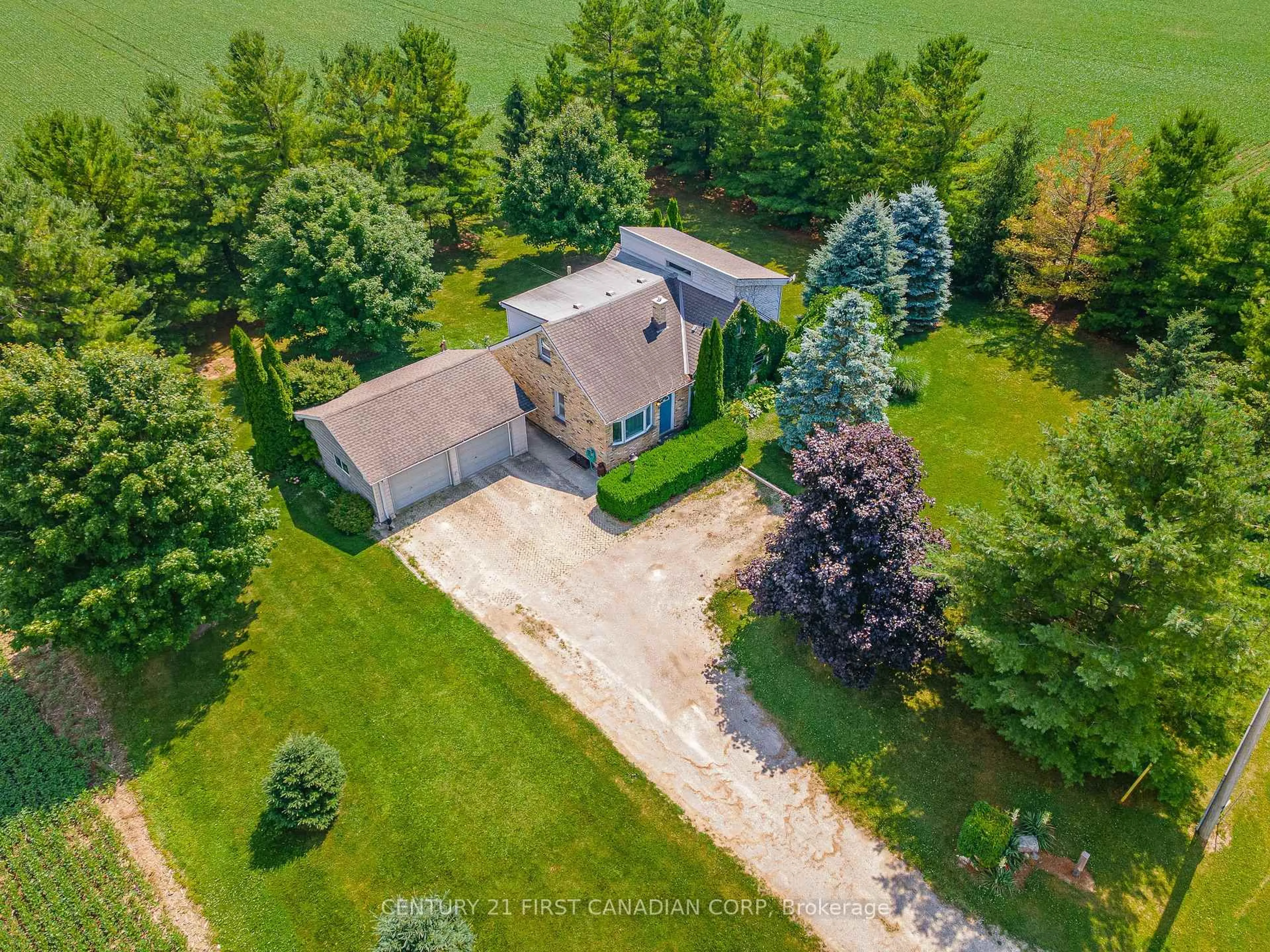 A pic from outside/outdoor area/front of a property/back of a property/a pic from drone, street for 14305 Sixteen Mile Rd, Lucan Biddulph Ontario N5X 4B2