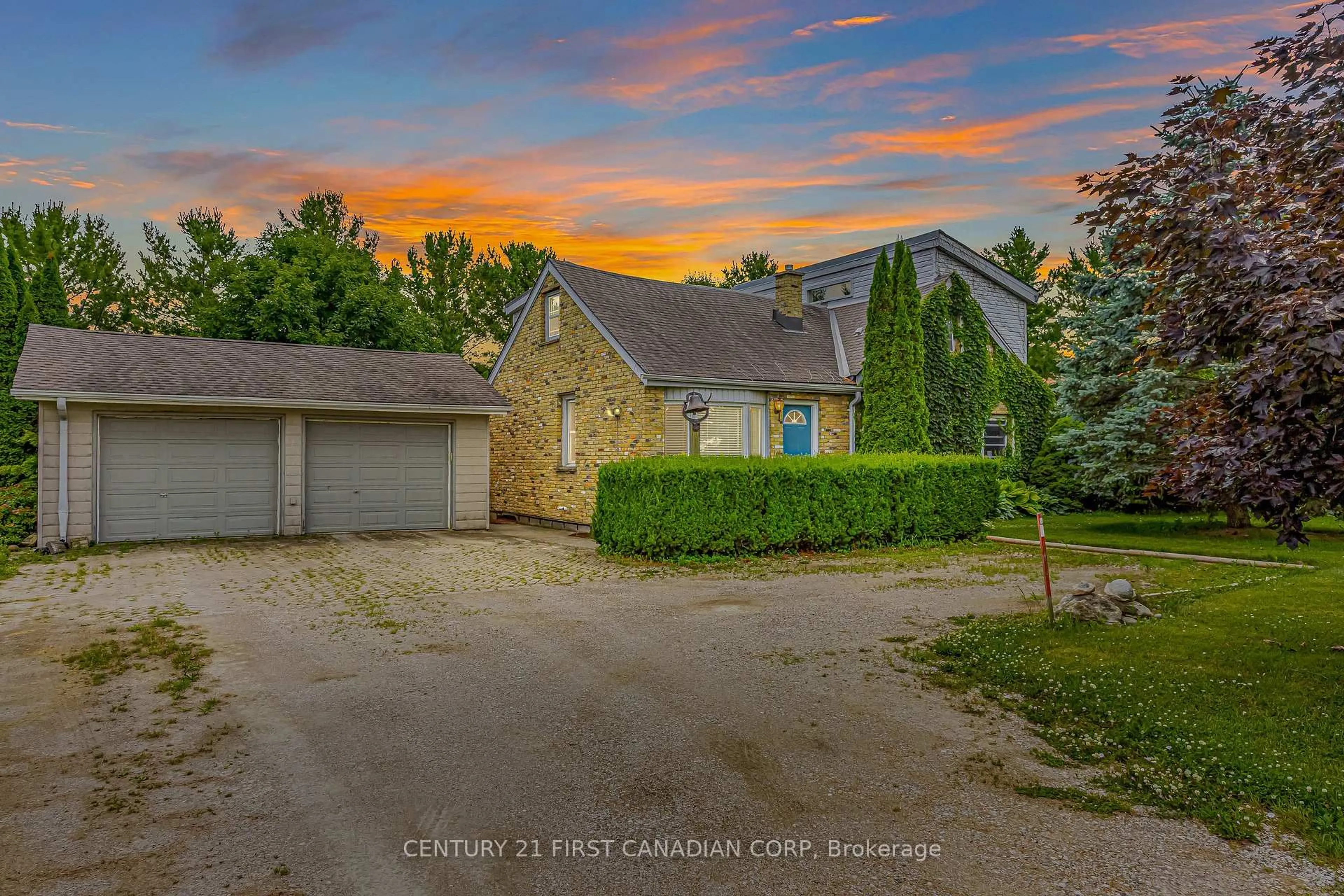 A pic from outside/outdoor area/front of a property/back of a property/a pic from drone, street for 14305 Sixteen Mile Rd, Lucan Biddulph Ontario N5X 4B2