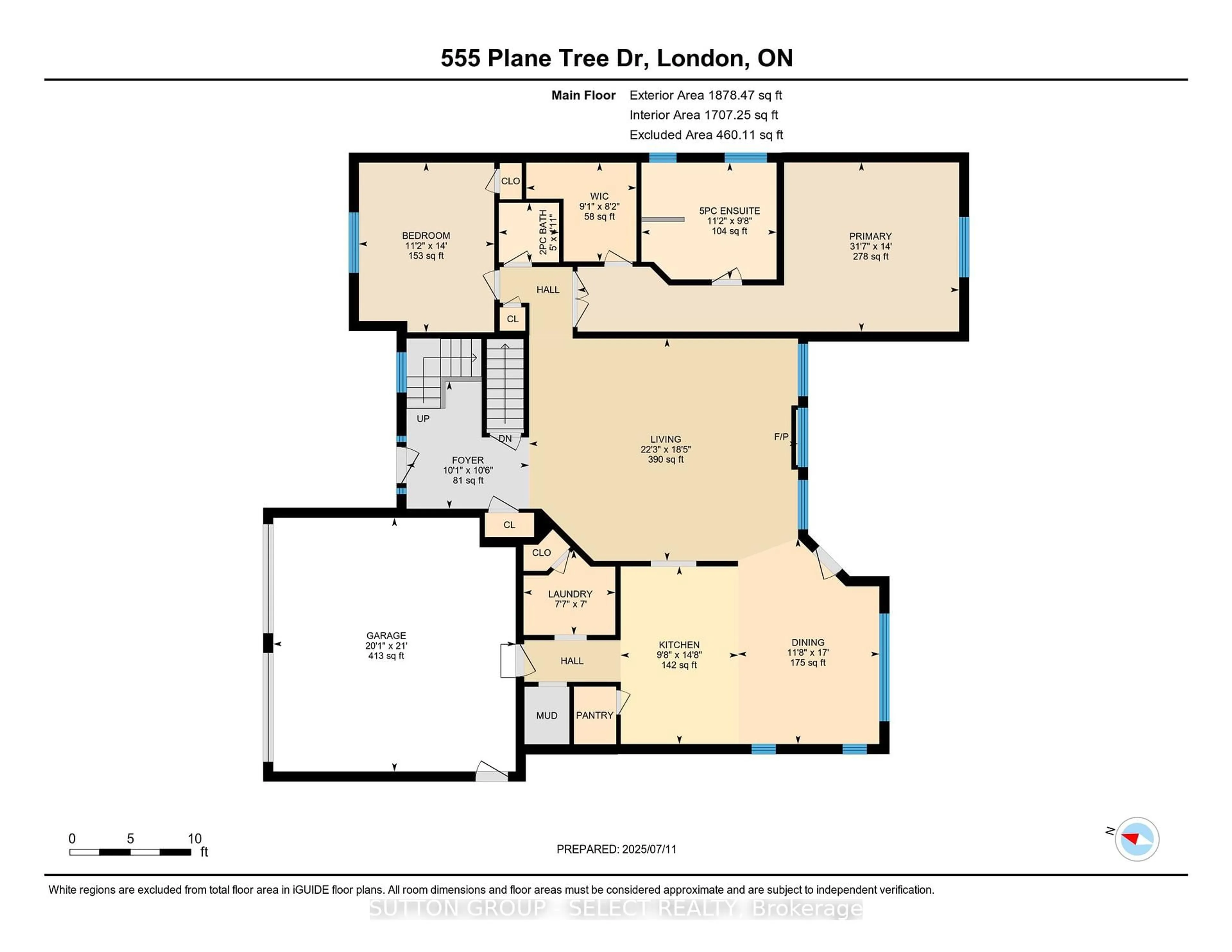 Floor plan for 555 Plane Tree Dr, London North Ontario N6G 5L6