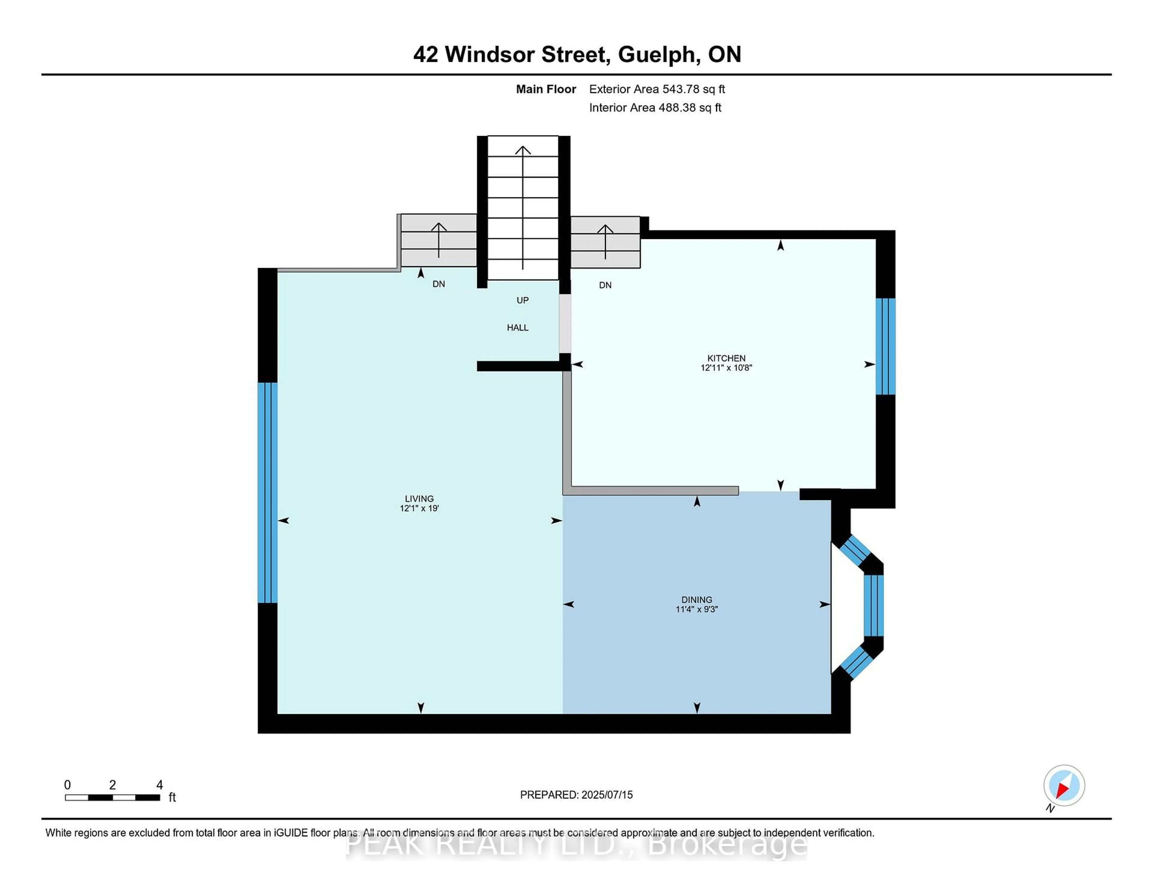 Floor plan for 42 Windsor St, Guelph Ontario N1E 3N2