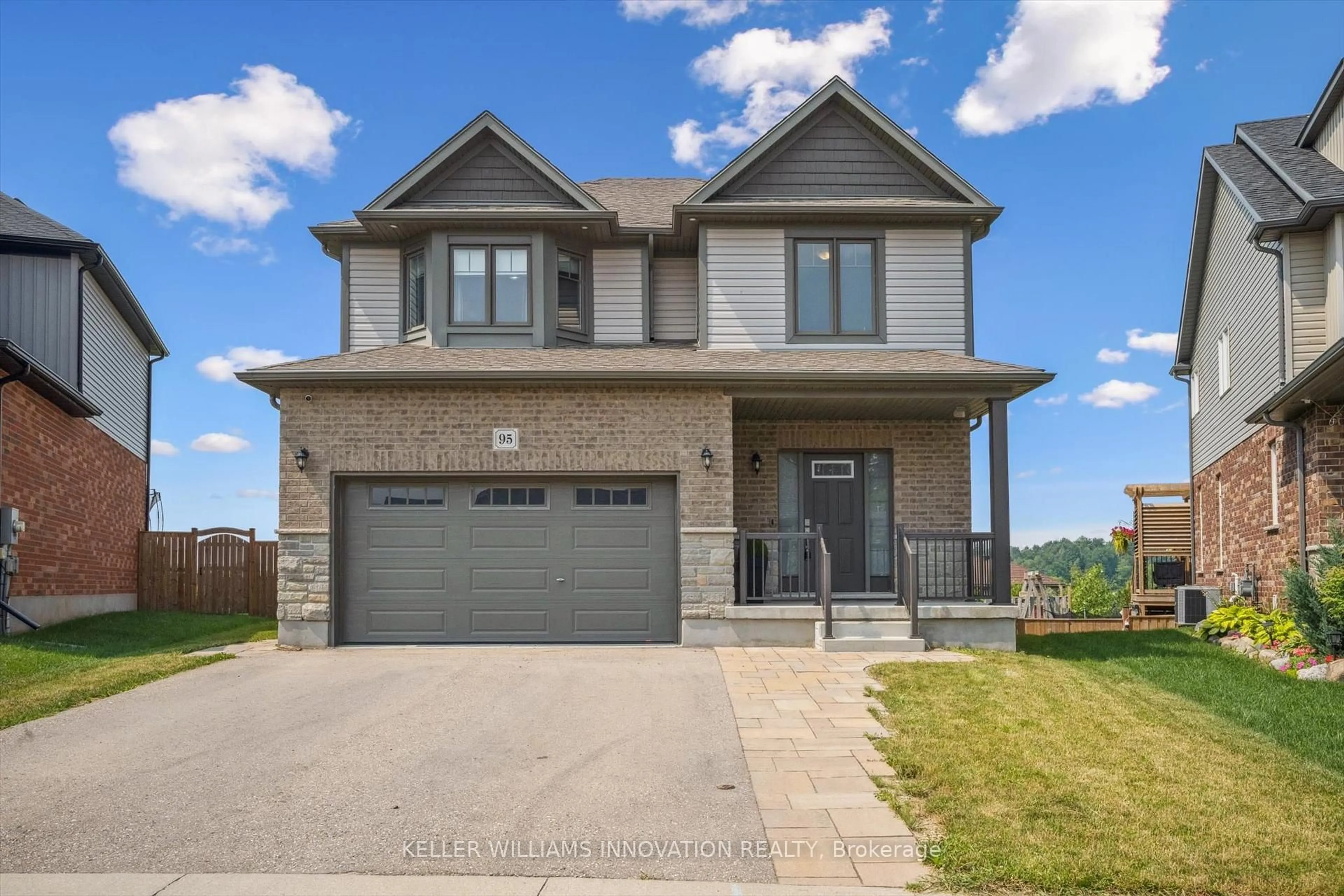 Home with brick exterior material, street for 95 Snyder Ave, Woolwich Ontario N3B 3E9