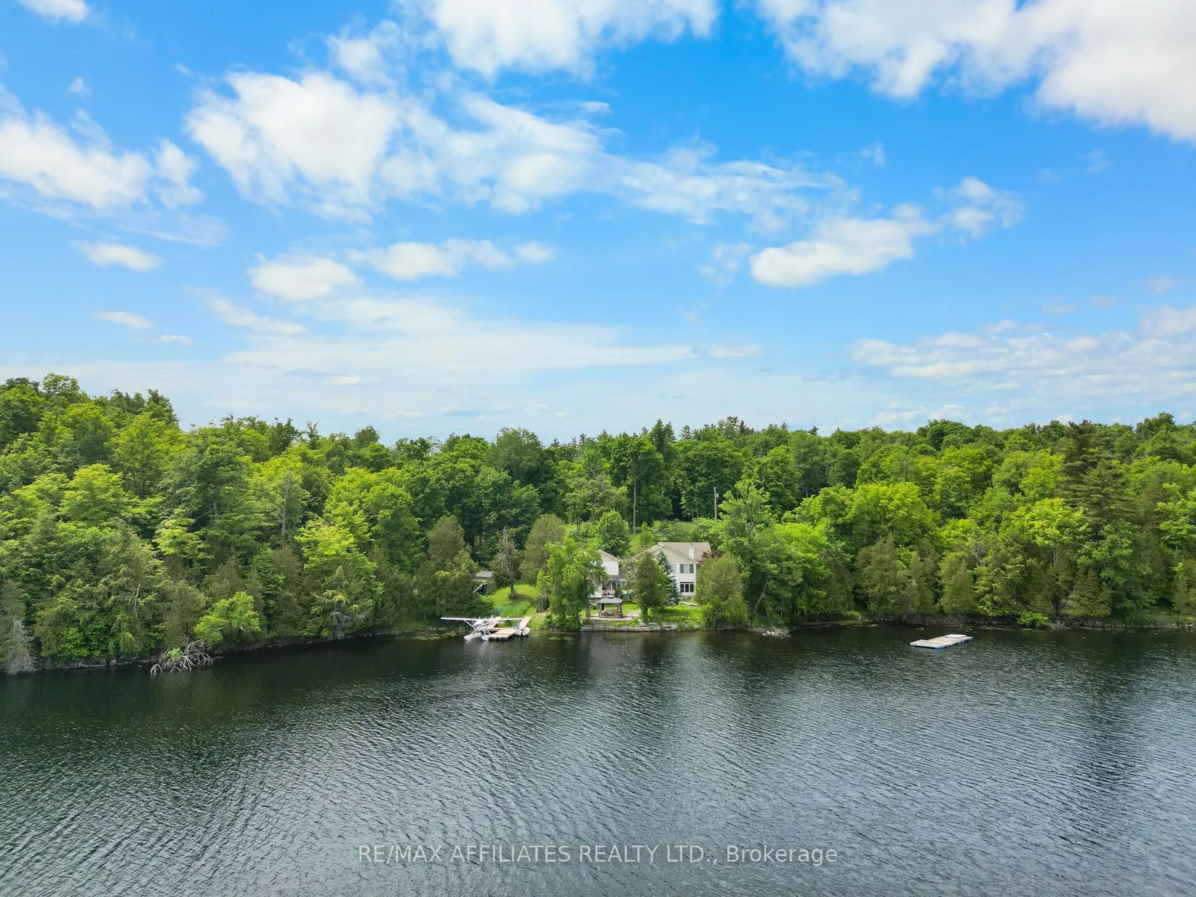 A pic from outside/outdoor area/front of a property/back of a property/a pic from drone, water/lake/river/ocean view for 101 Arthur Rd, Maberly Ontario K0H 2B0