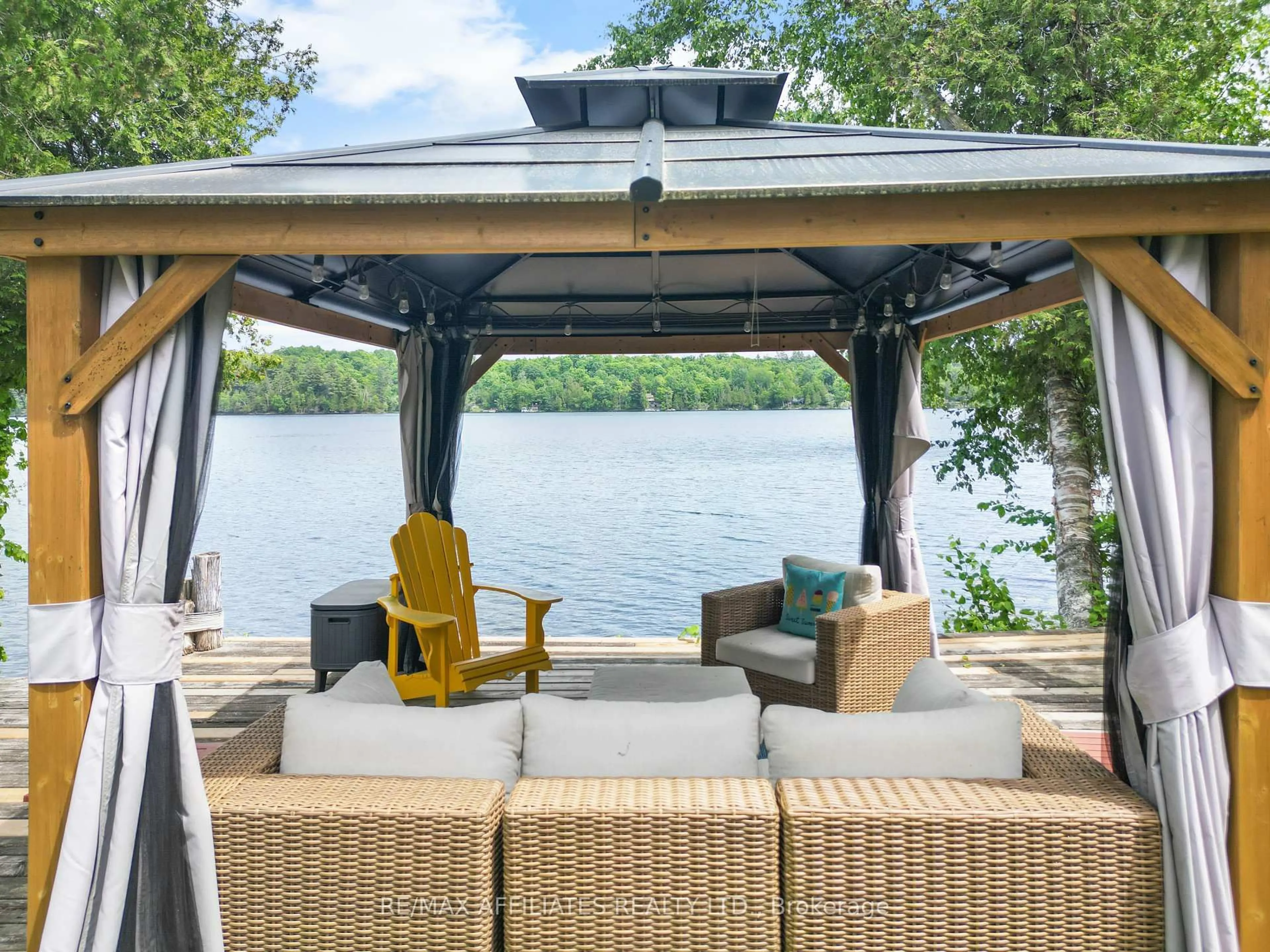 Patio, water/lake/river/ocean view for 101 Arthur Rd, Maberly Ontario K0H 2B0
