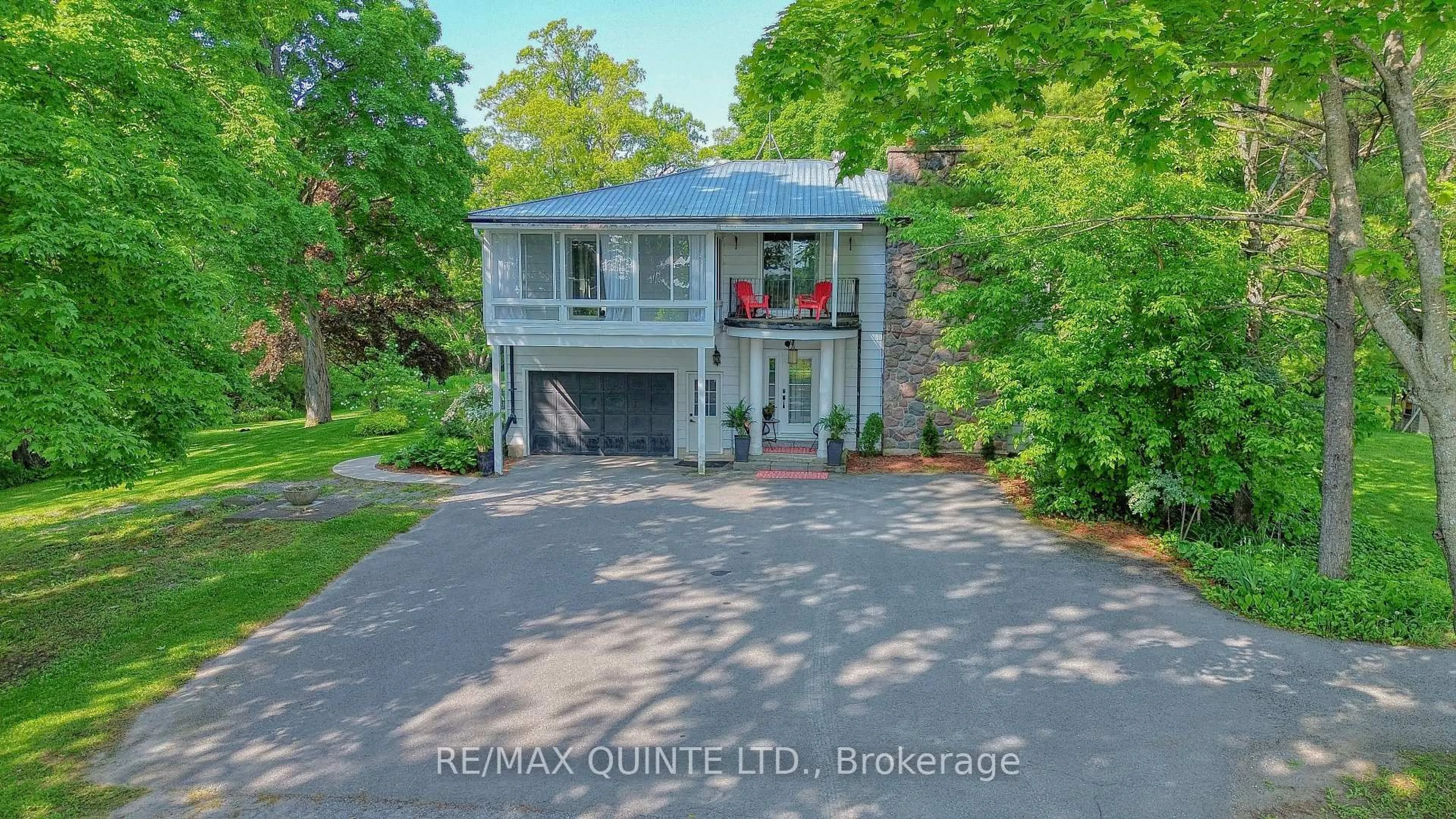 A pic from outside/outdoor area/front of a property/back of a property/a pic from drone, water/lake/river/ocean view for 548 Lorna Lane, Greater Napanee Ontario K0K 2Z0
