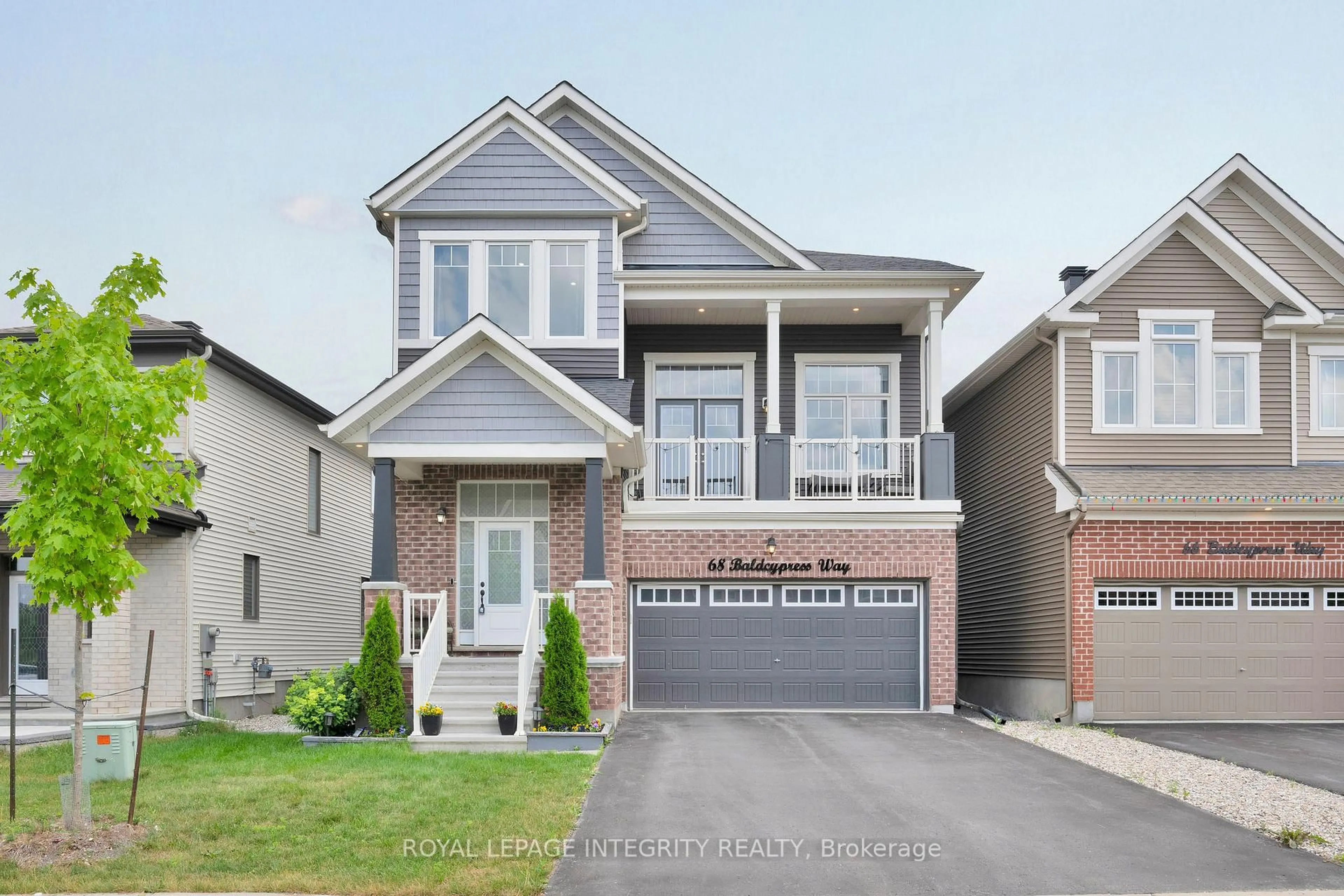 Home with brick exterior material, street for 68 Baldcypress Way, Ottawa Ontario K2V 0N6