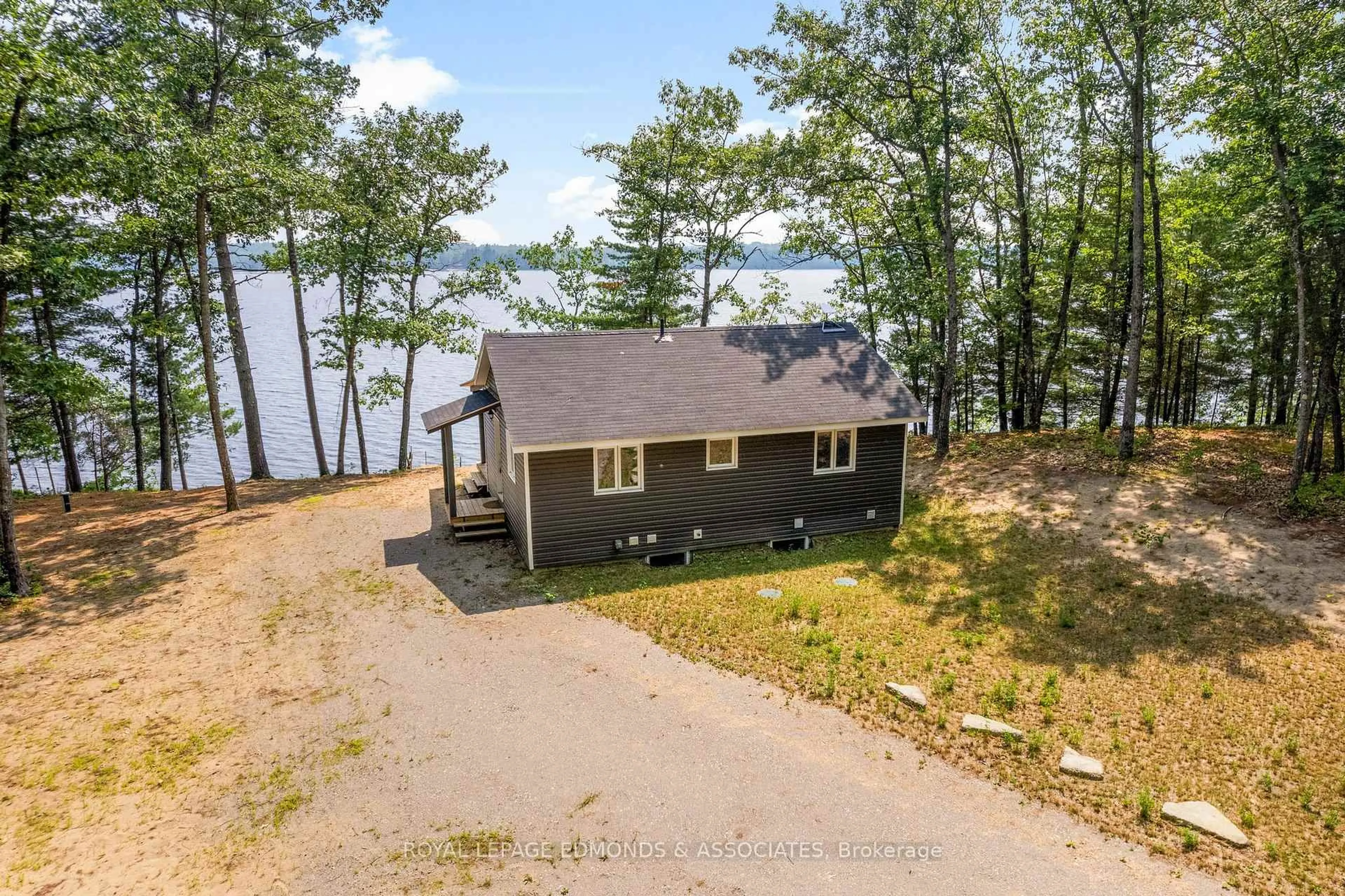 A pic from outside/outdoor area/front of a property/back of a property/a pic from drone, water/lake/river/ocean view for 358 Lachlan Lane, Westmeath Ontario K0J 2L0