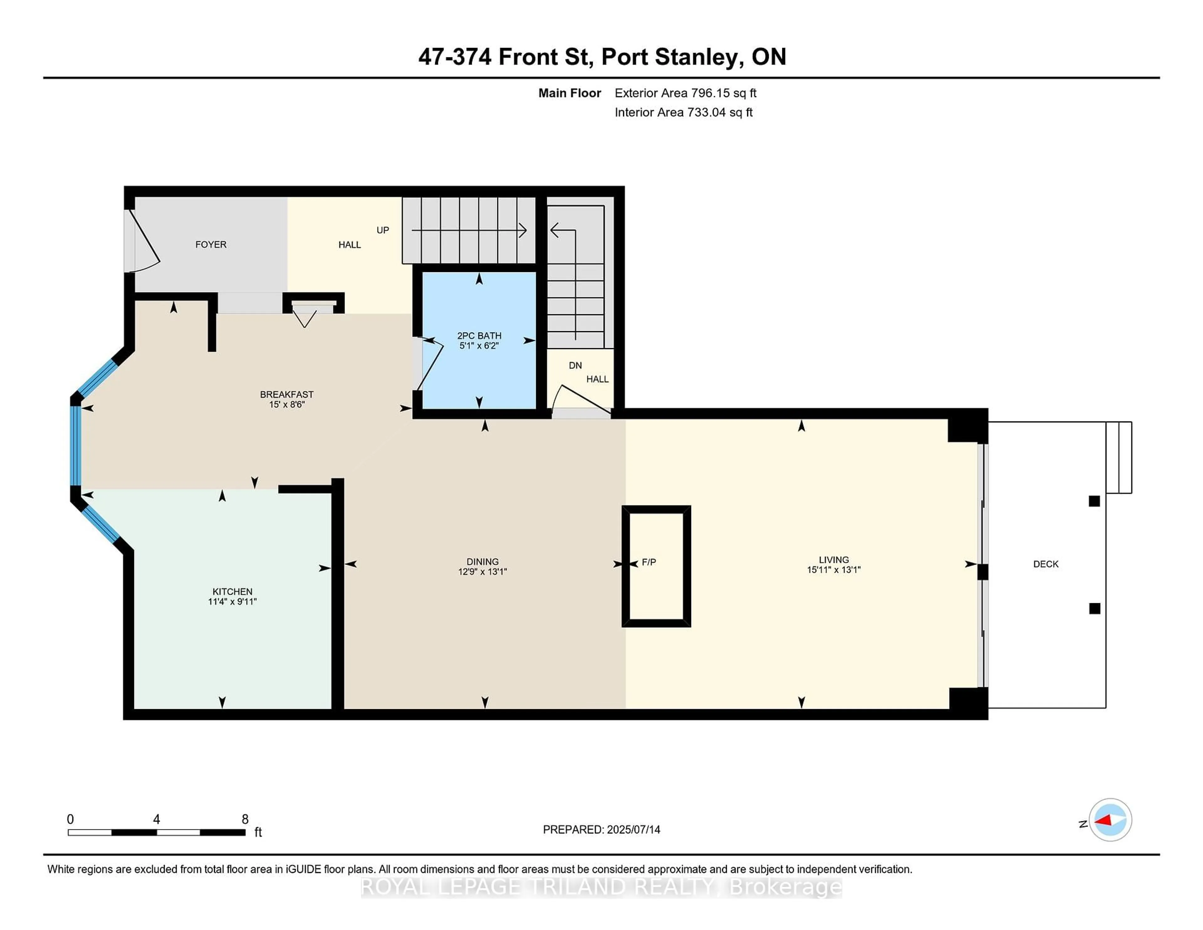 Floor plan for 374 Front St #47, Central Elgin Ontario N5L 1G1
