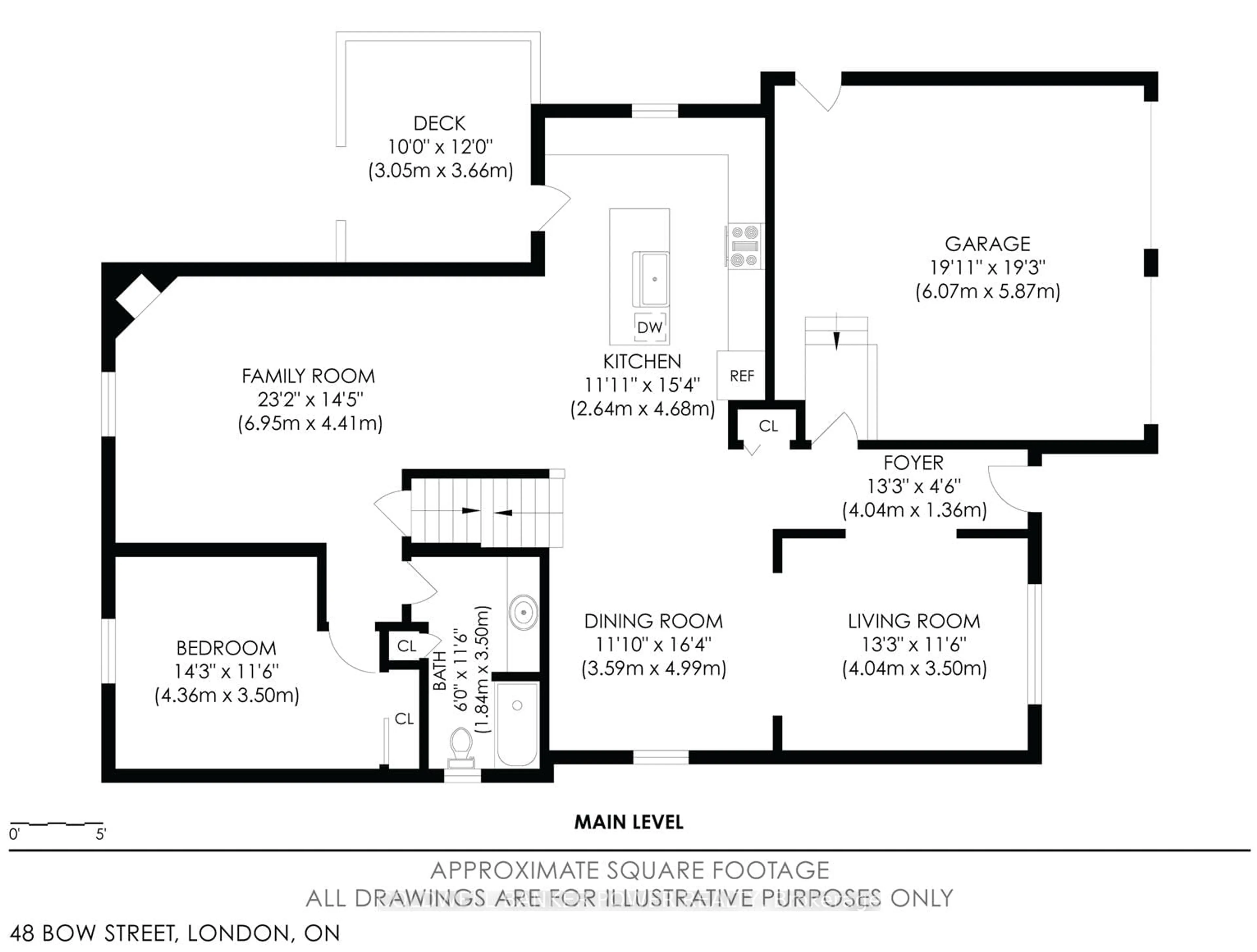 Floor plan for 48 Bow St, London East Ontario N5V 4V3
