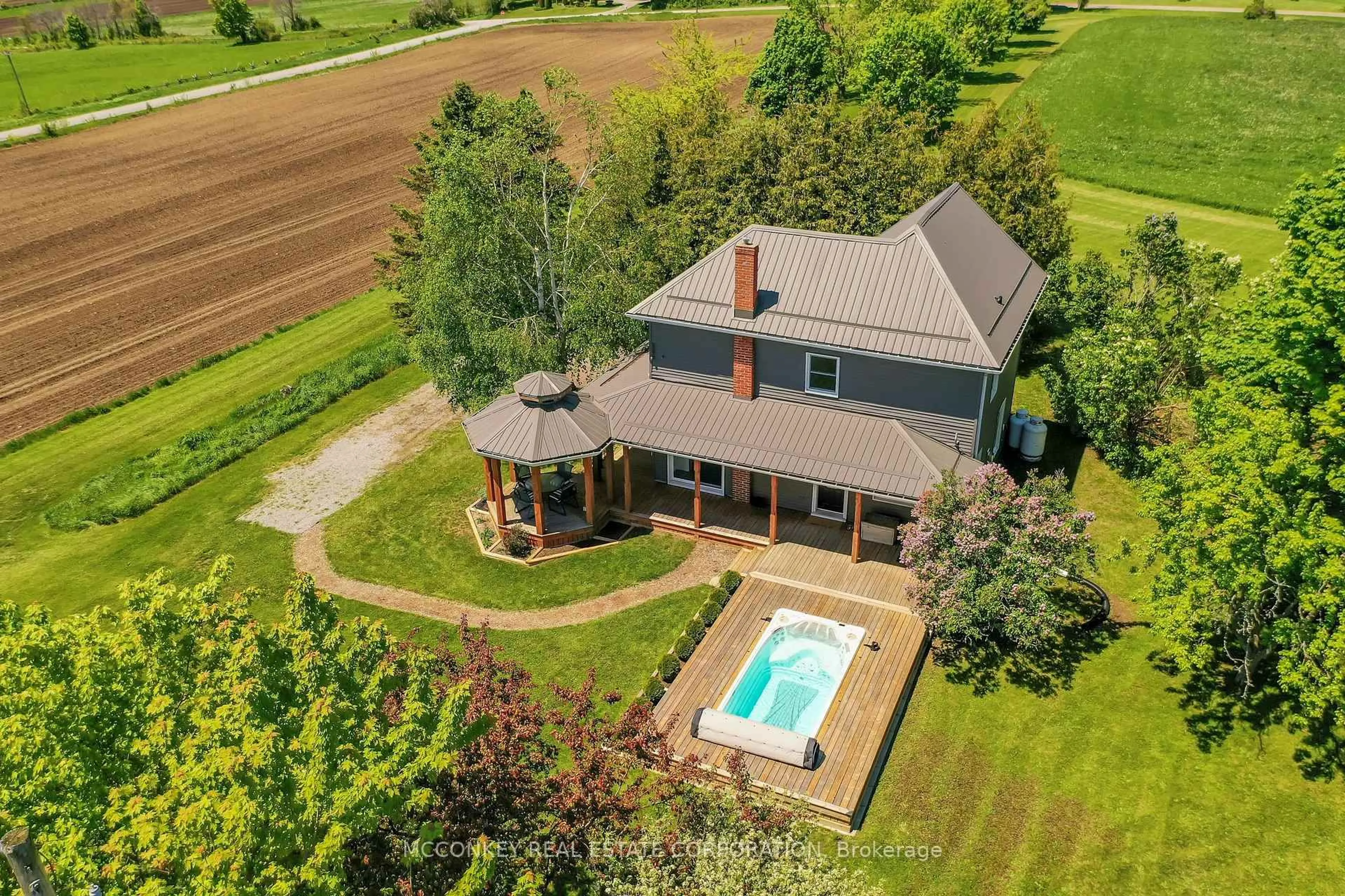 A pic from outside/outdoor area/front of a property/back of a property/a pic from drone, water/lake/river/ocean view for 1101 Lakeview Rd, Otonabee-South Monaghan Ontario K0L 1B0