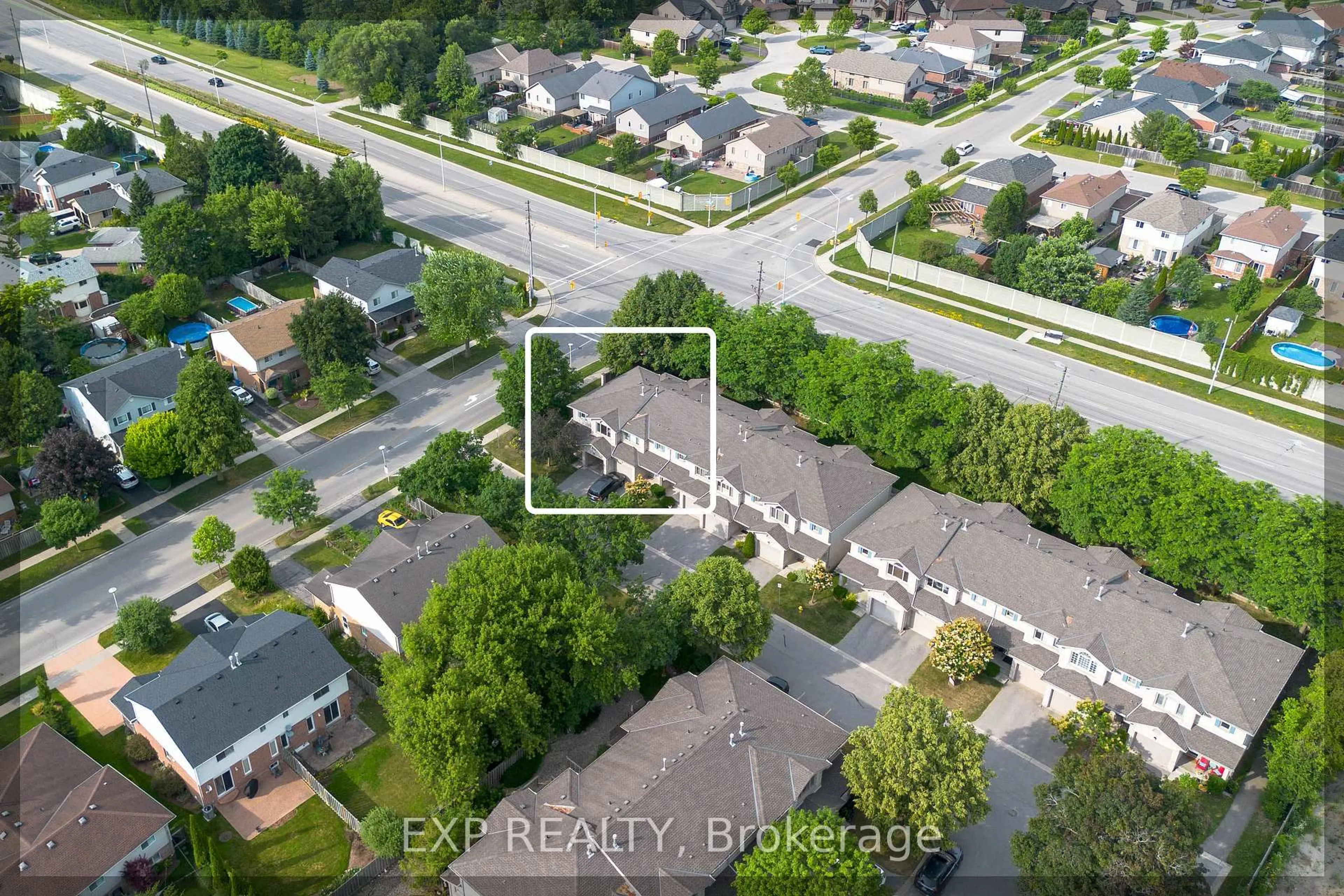 A pic from outside/outdoor area/front of a property/back of a property/a pic from drone, street for 155 Killarney Rd #1, London North Ontario N5X 3X8