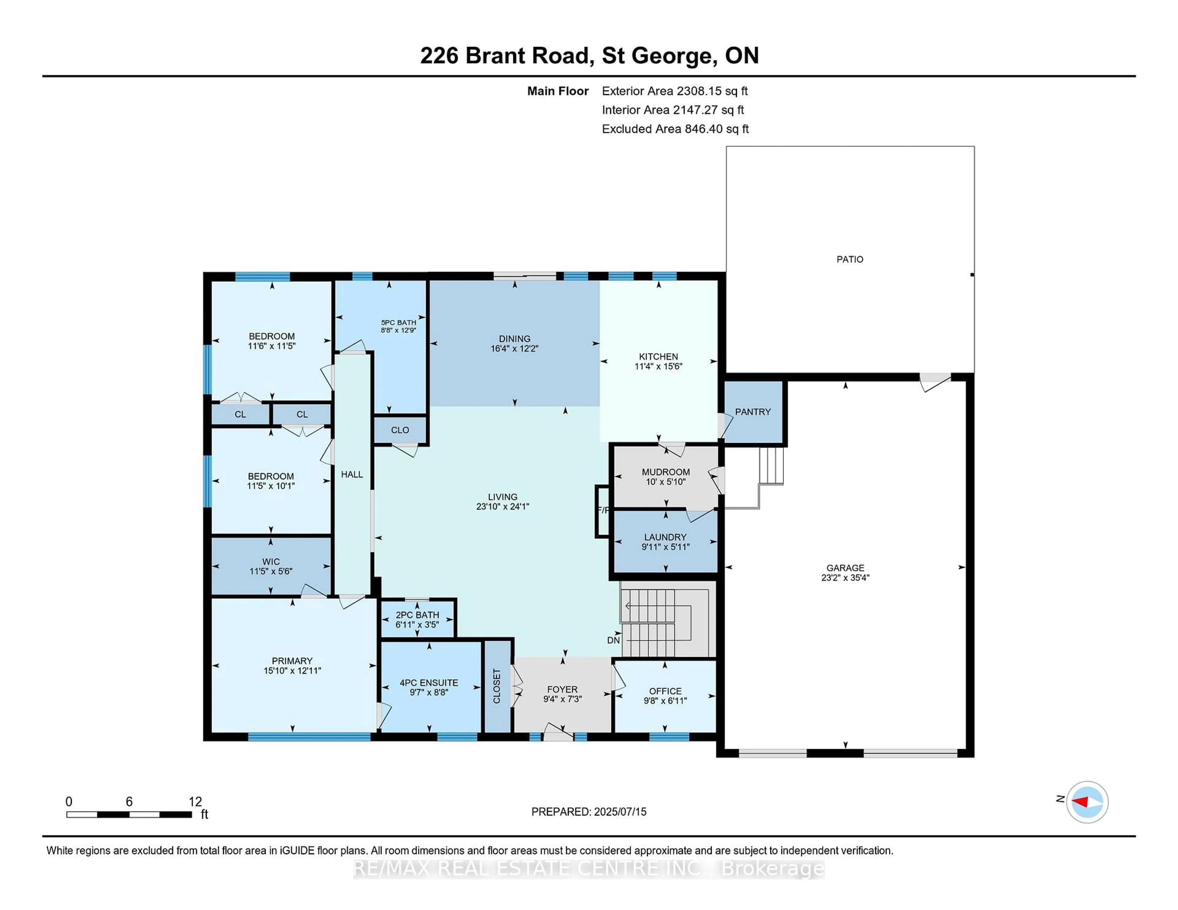 Floor plan for 226 Brant Rd, Brant Ontario N0E 1N0