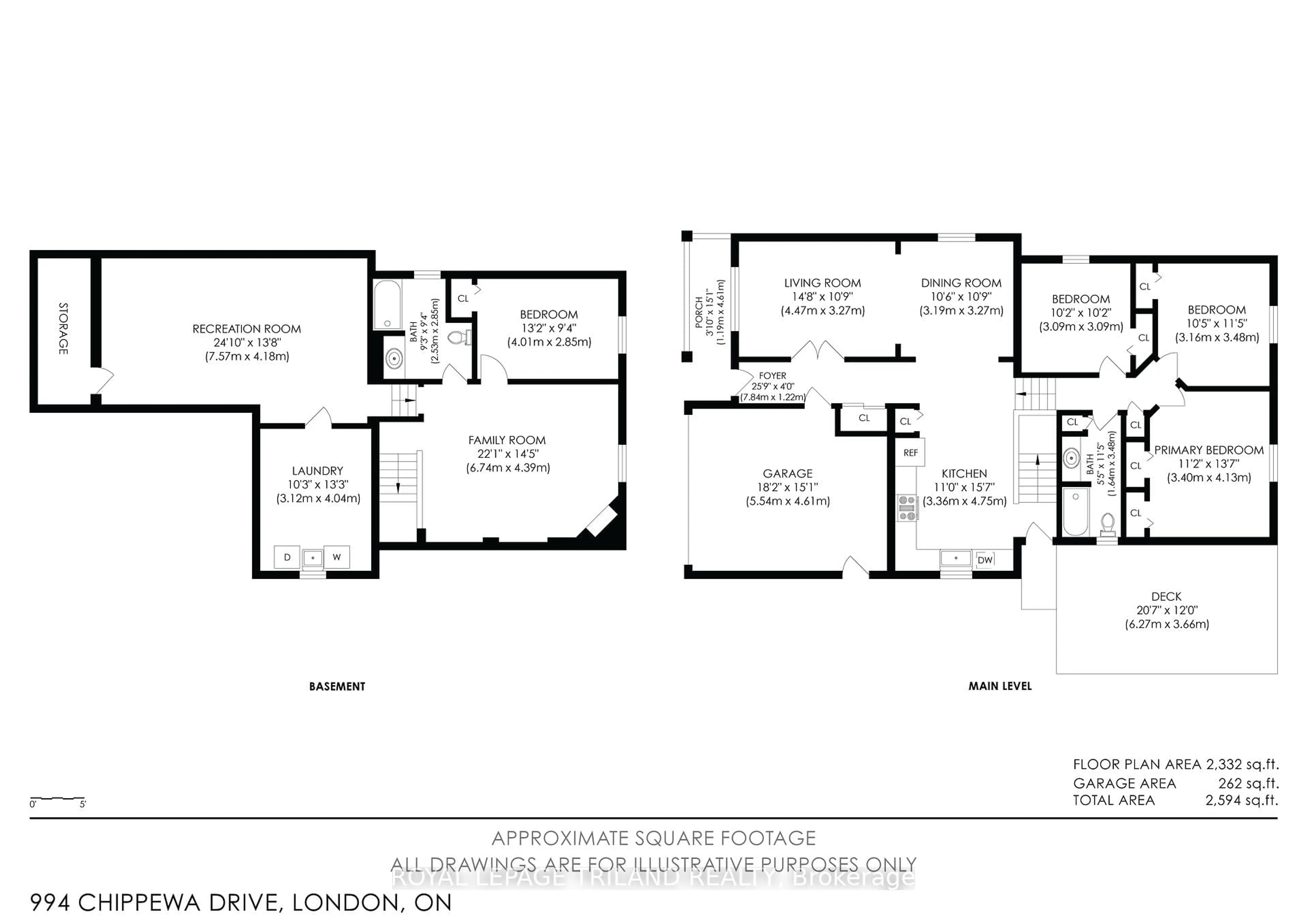 Floor plan for 994 Chippewa Dr, London East Ontario N5V 4H1