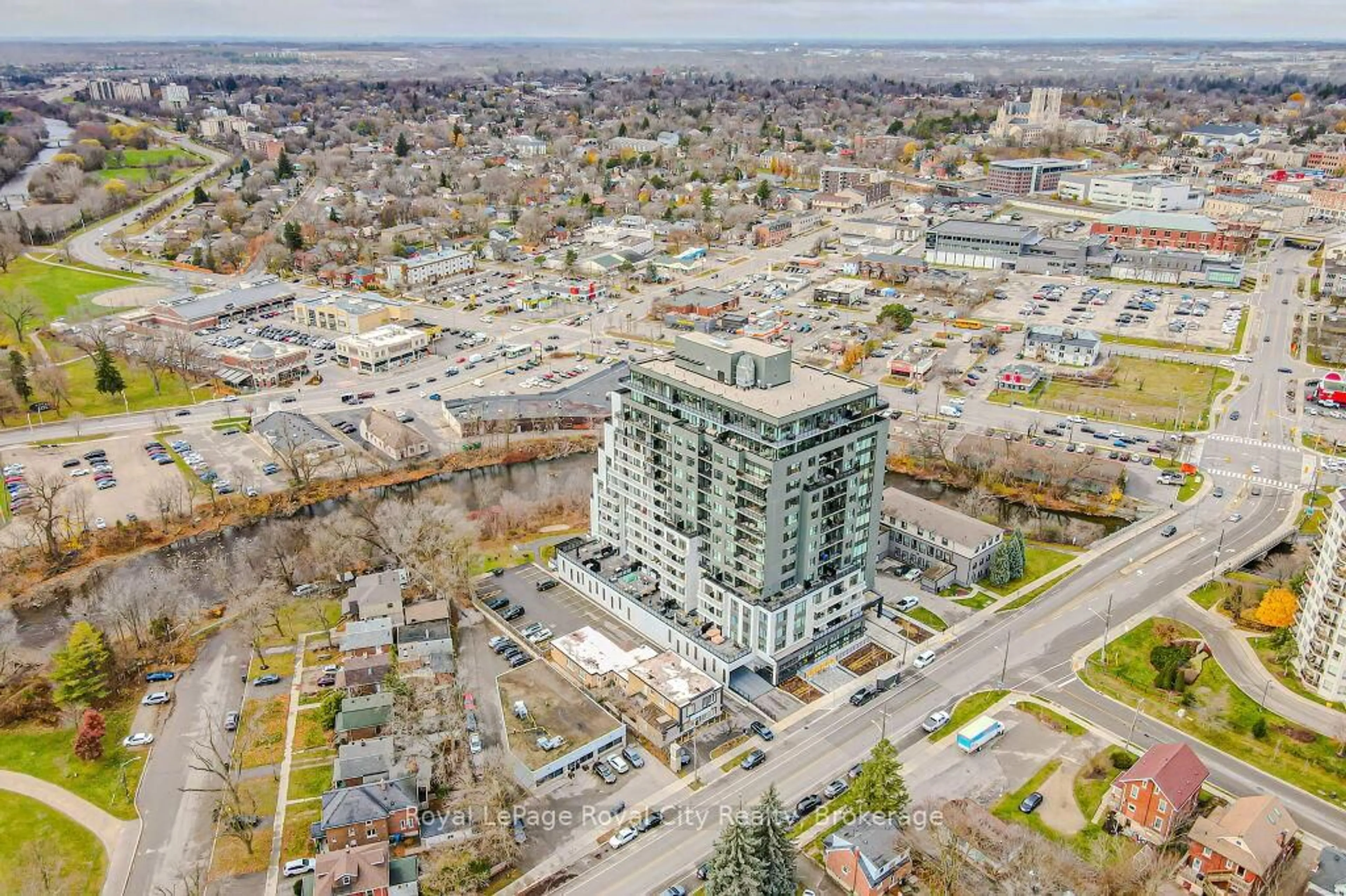 A pic from outside/outdoor area/front of a property/back of a property/a pic from drone, building for 71 Wyndham St #608, Guelph Ontario N1E 5R3