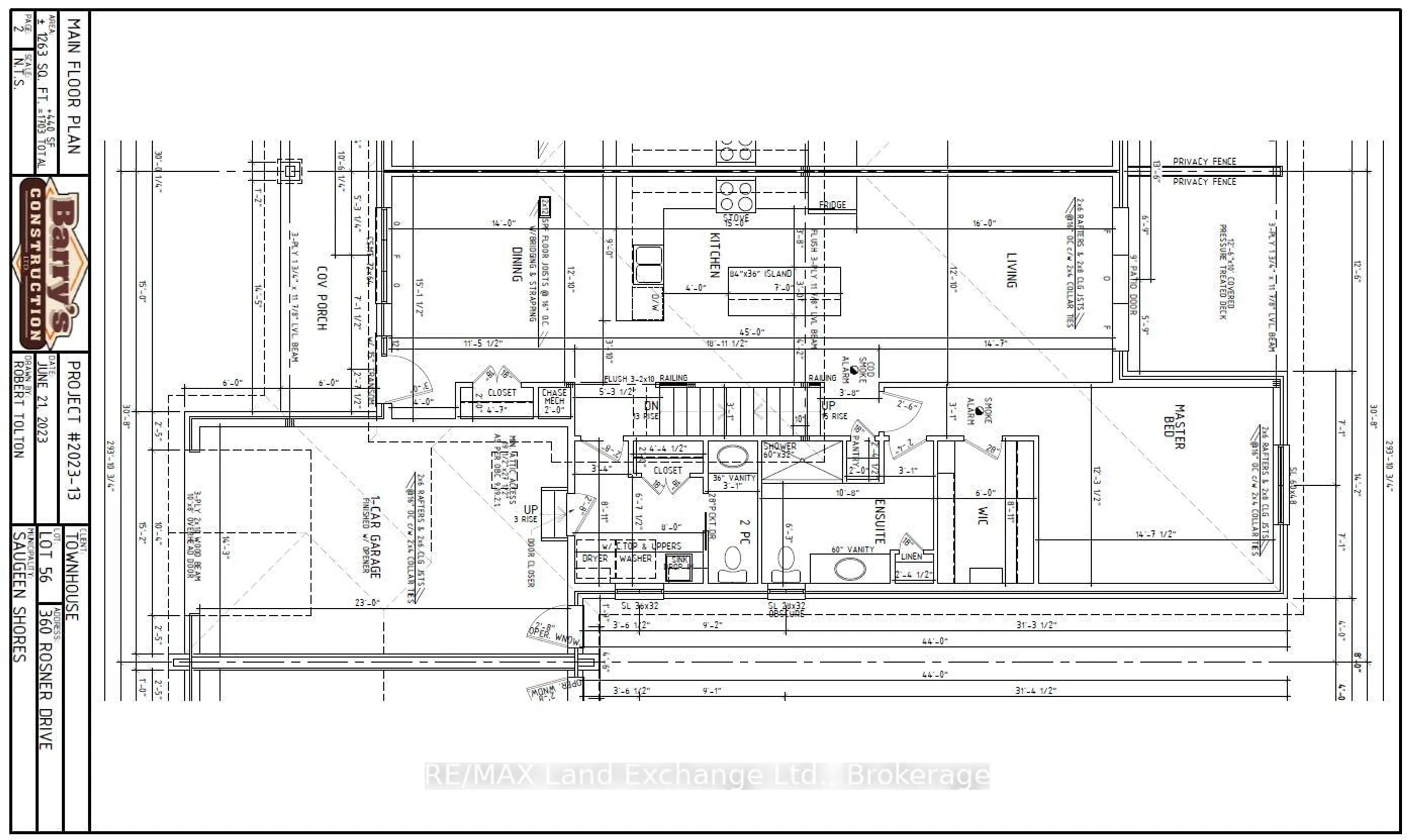 Floor plan for 360 ROSNER Dr, Saugeen Shores Ontario N0H 2C8
