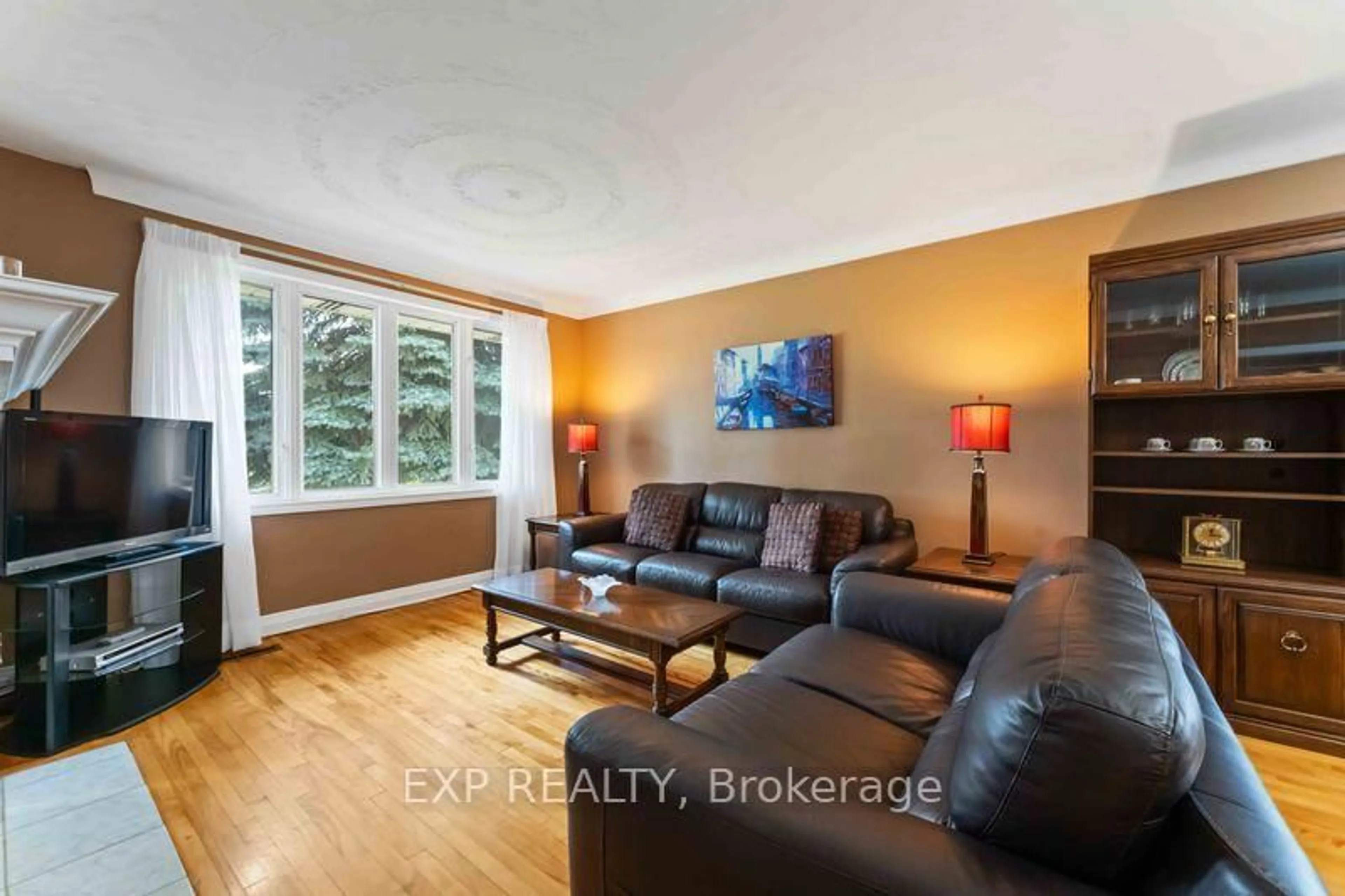 Living room with furniture, wood/laminate floor for 6 Lyall St, Ottawa Ontario K2E 5G6