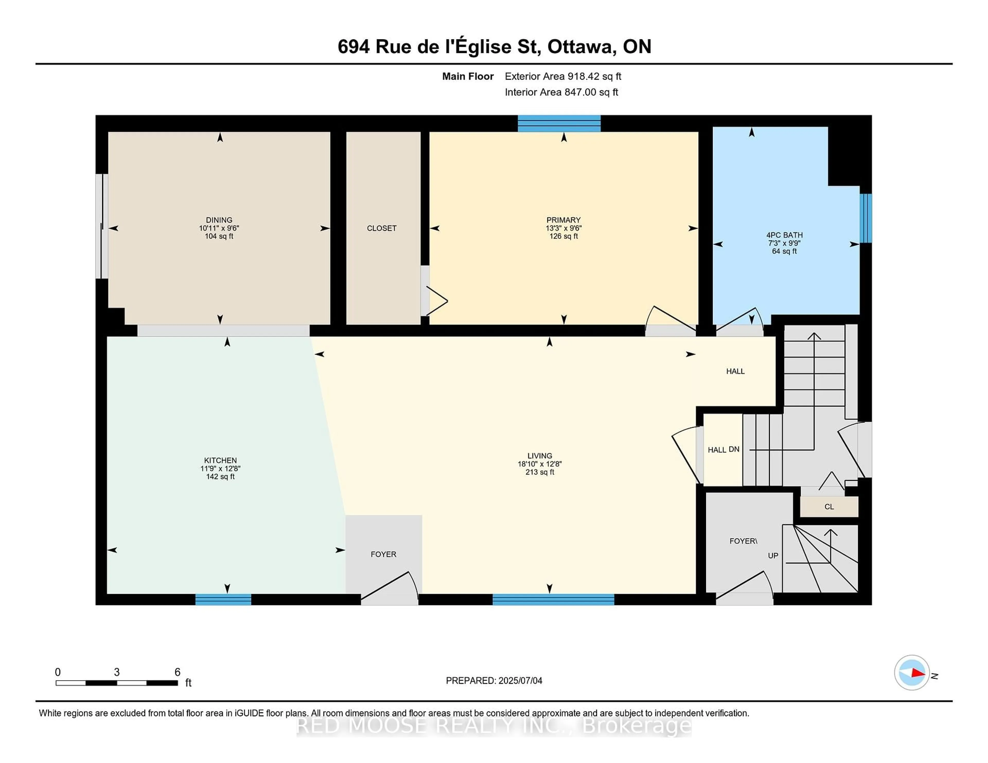 Floor plan for 694 De L'eglise St, Ottawa Ontario K1K 3K2