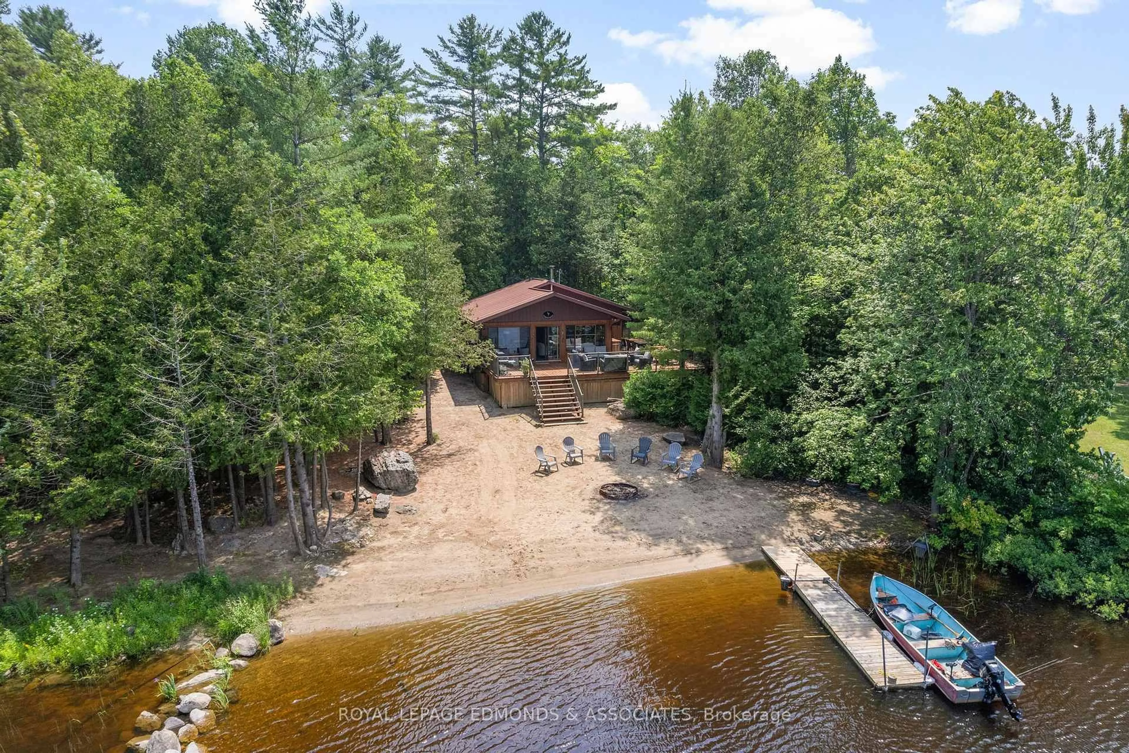 A pic from outside/outdoor area/front of a property/back of a property/a pic from drone, water/lake/river/ocean view for 58 Sinkhole Tr, Westmeath Ontario K0J 2L0