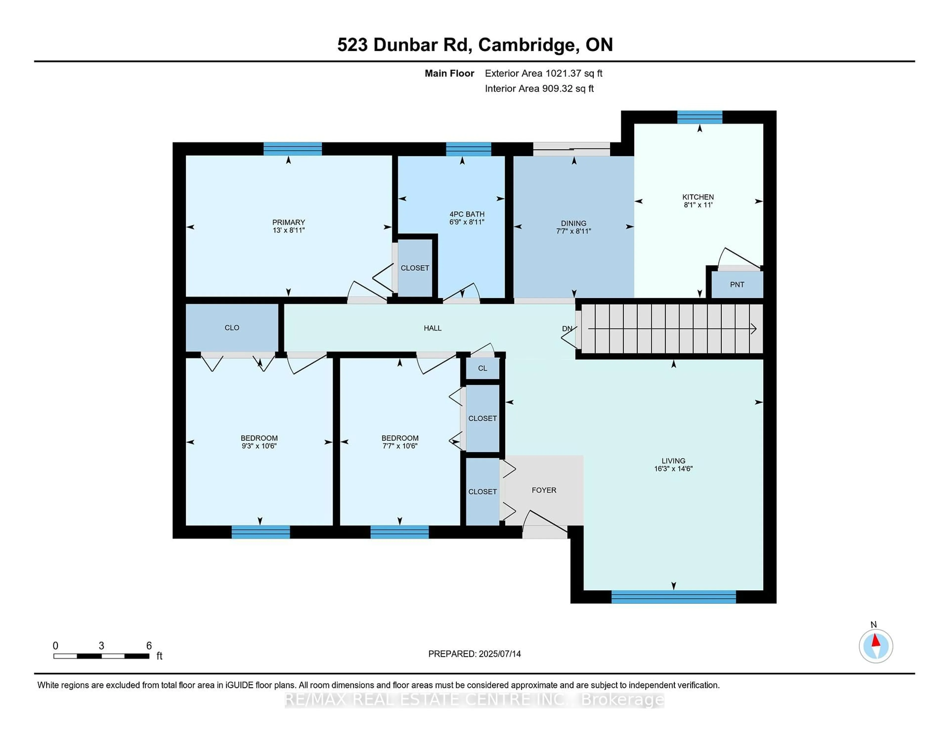 Floor plan for 523 Dunbar Rd, Cambridge Ontario N3H 2T3