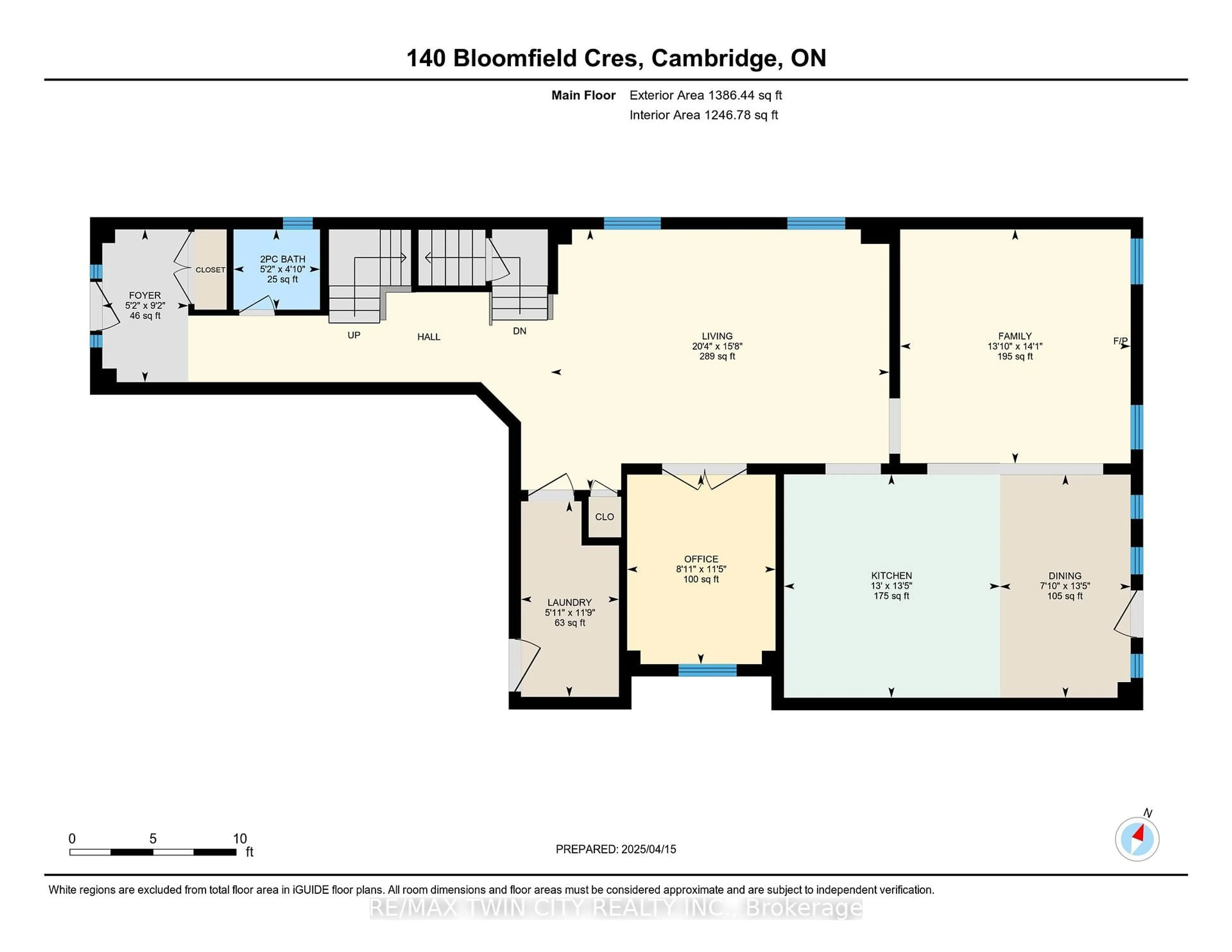 Floor plan for 140 Bloomfield Cres, Cambridge Ontario N1R 5S2