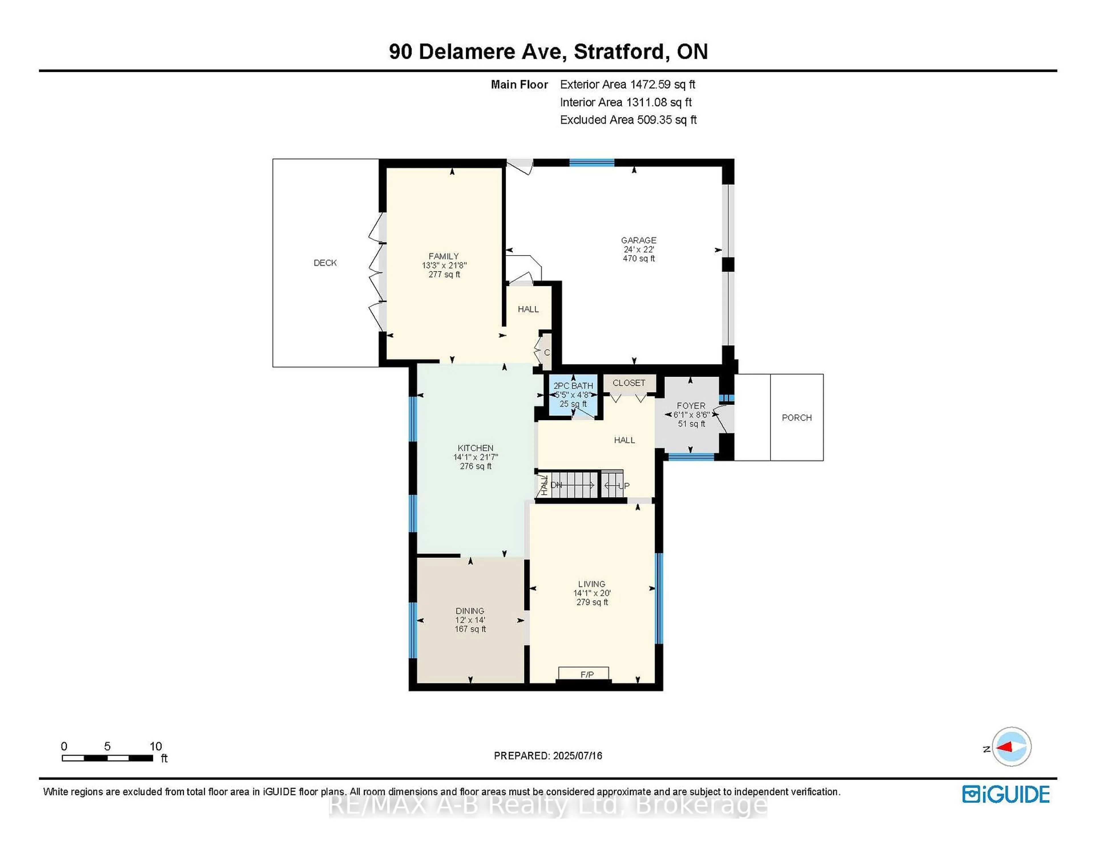 Floor plan for 90 Delamere Ave, Stratford Ontario N5A 4Z5