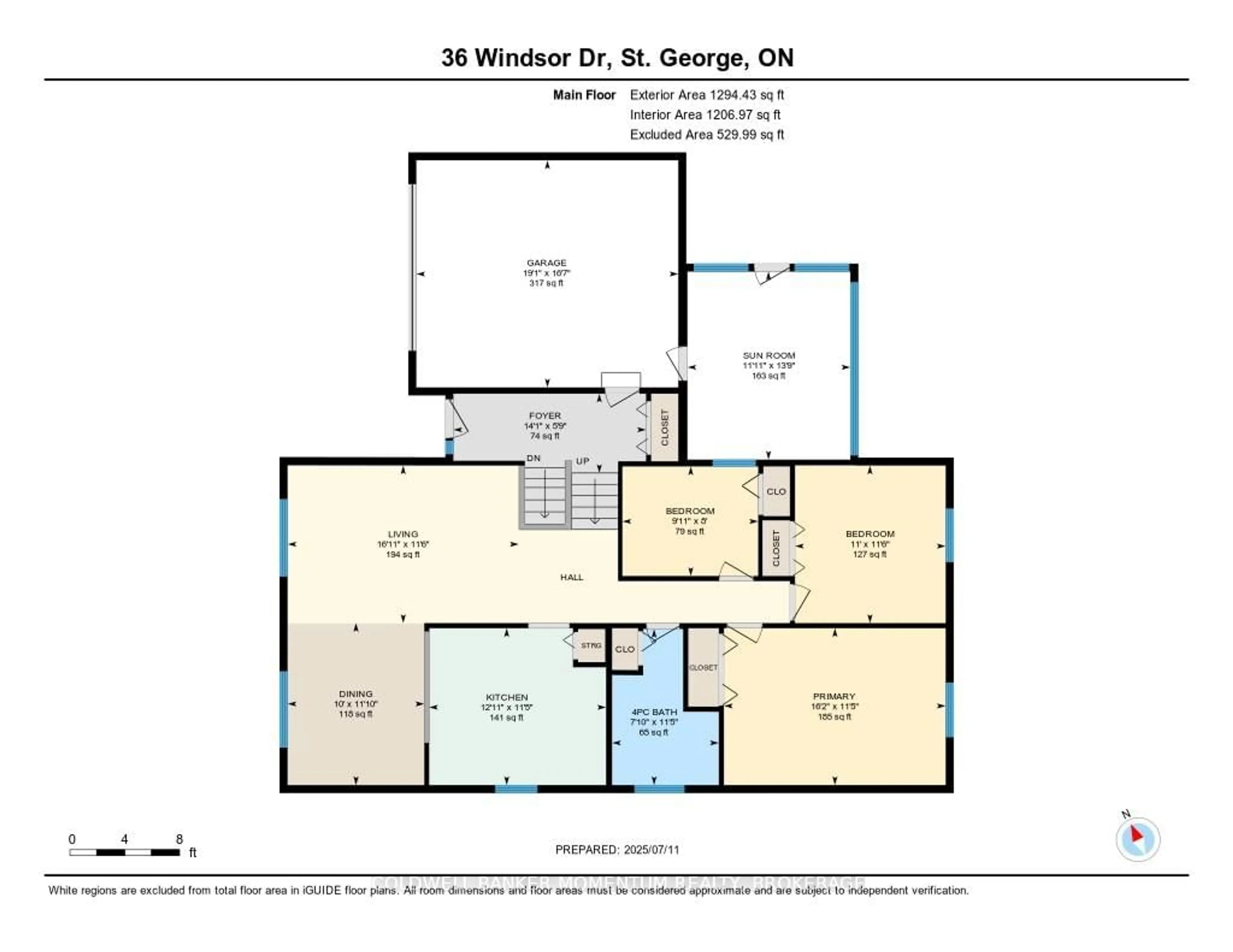 Floor plan for 36 Windsor Dr, Brant Ontario N0E 1N0
