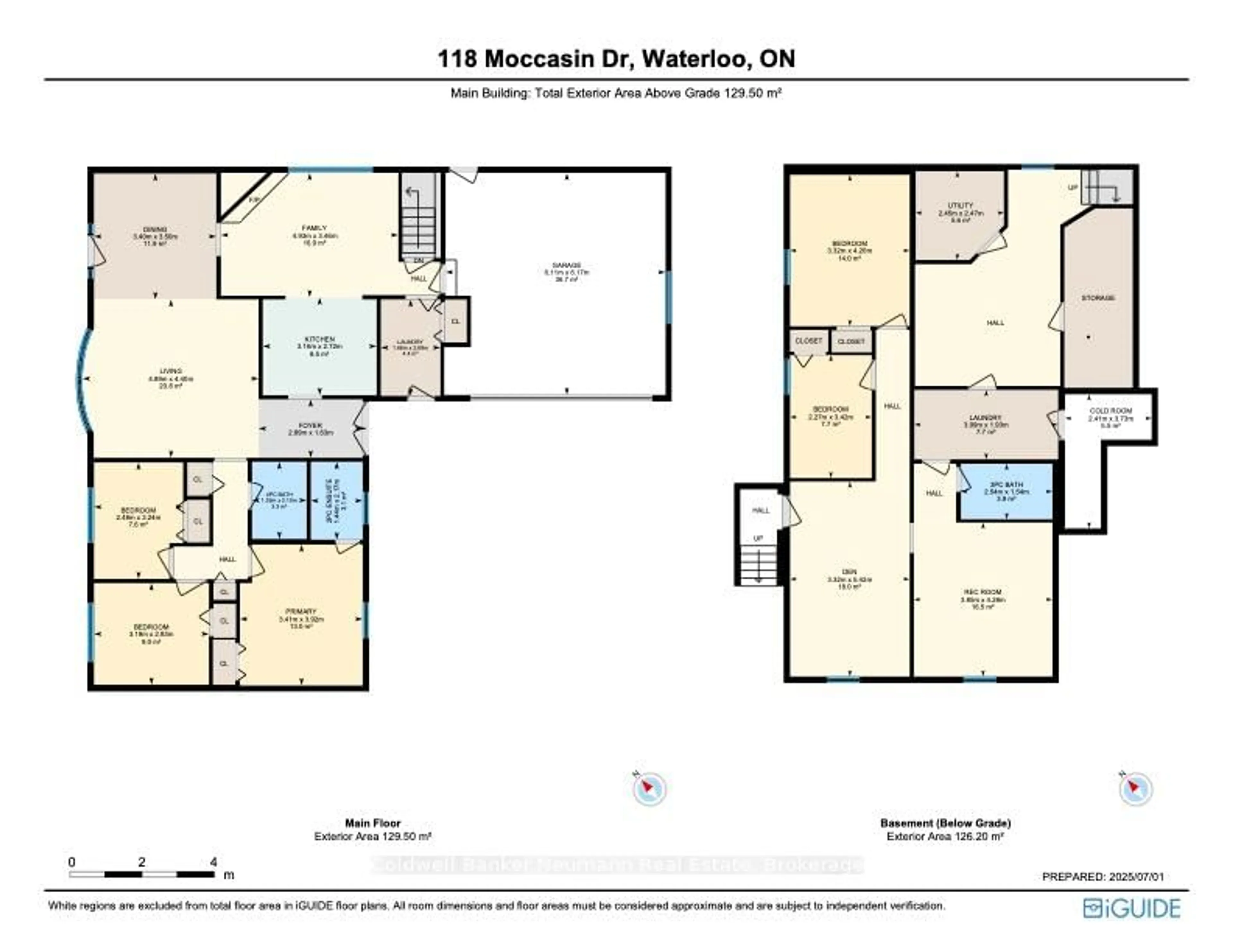 Floor plan for 118 Moccasin Dr, Waterloo Ontario N2L 4C3