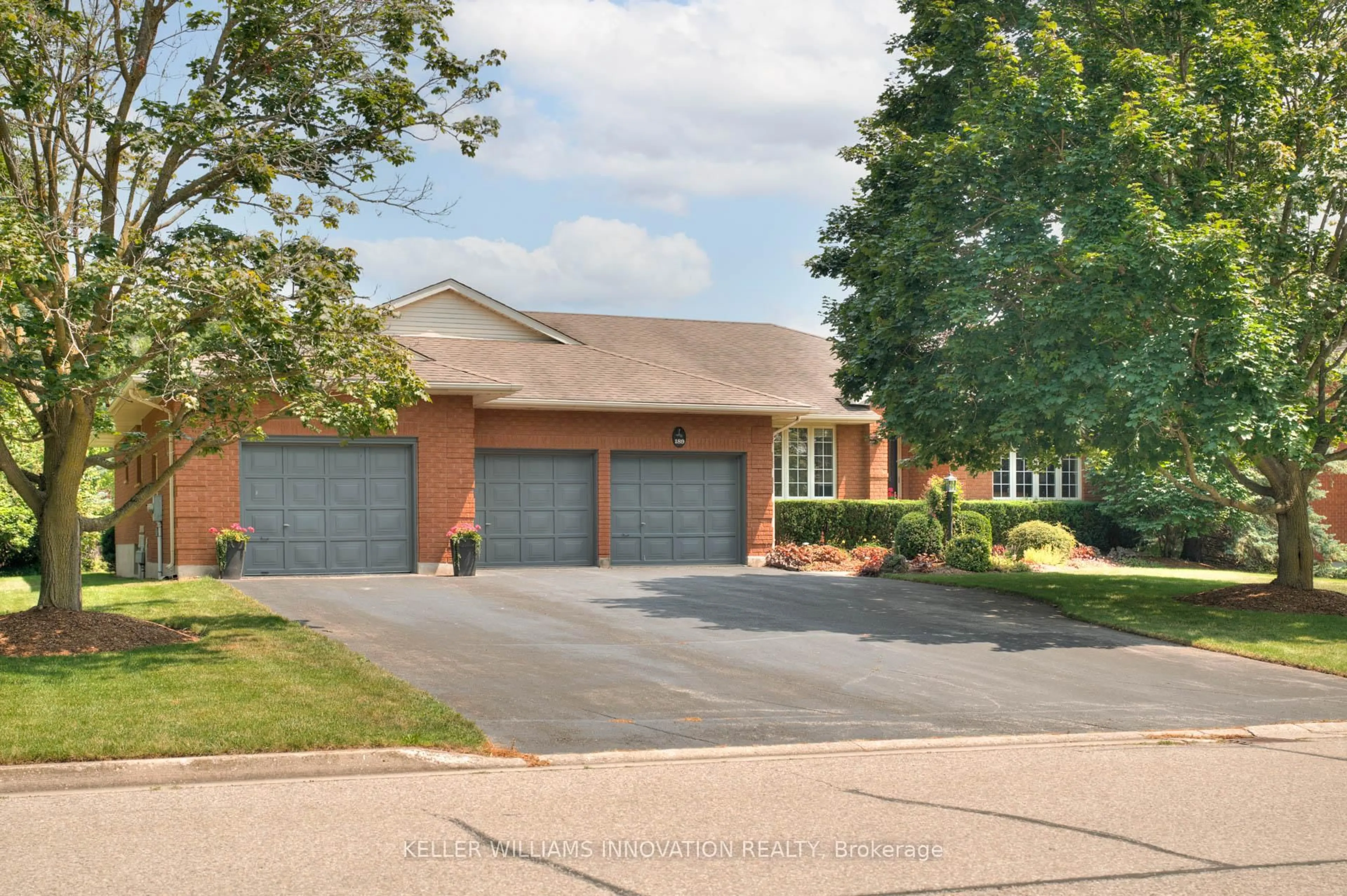 Home with brick exterior material, street for 189 Golf Course Rd, Woolwich Ontario N0B 1N0