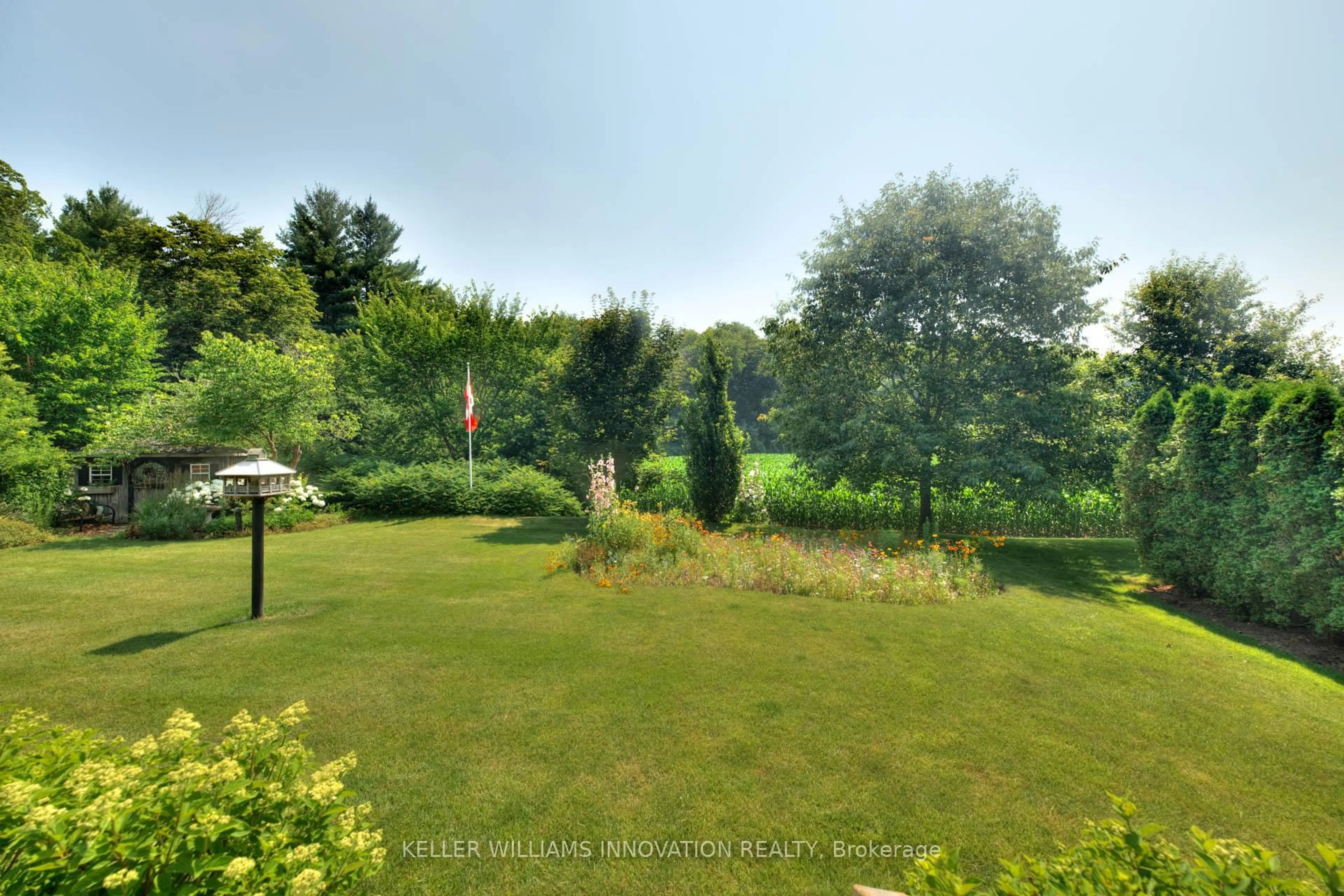 A pic from outside/outdoor area/front of a property/back of a property/a pic from drone, forest/trees view for 189 Golf Course Rd, Woolwich Ontario N0B 1N0