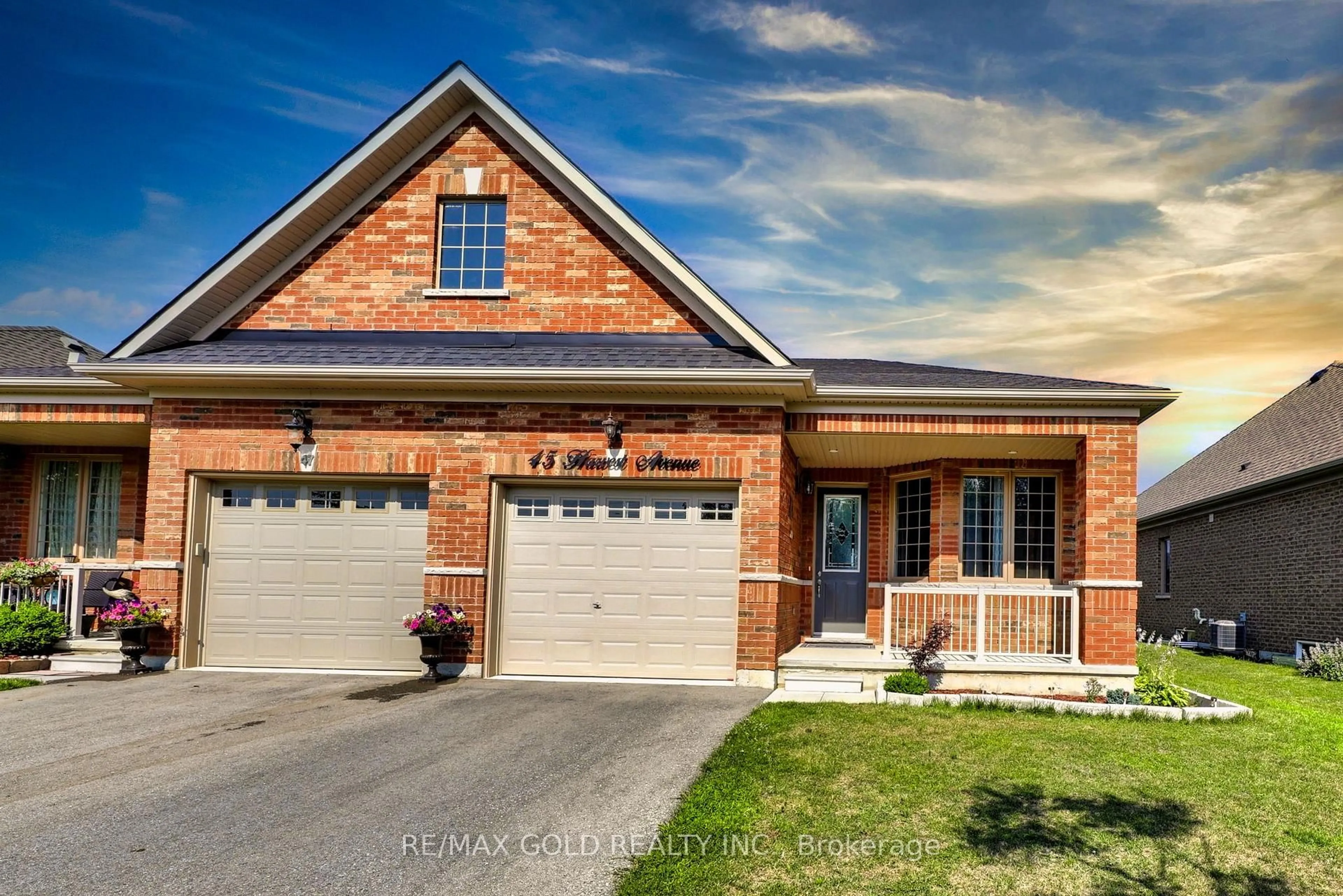 Home with brick exterior material, street for 45 Harvest Ave, Tillsonburg Ontario N4G 0H9