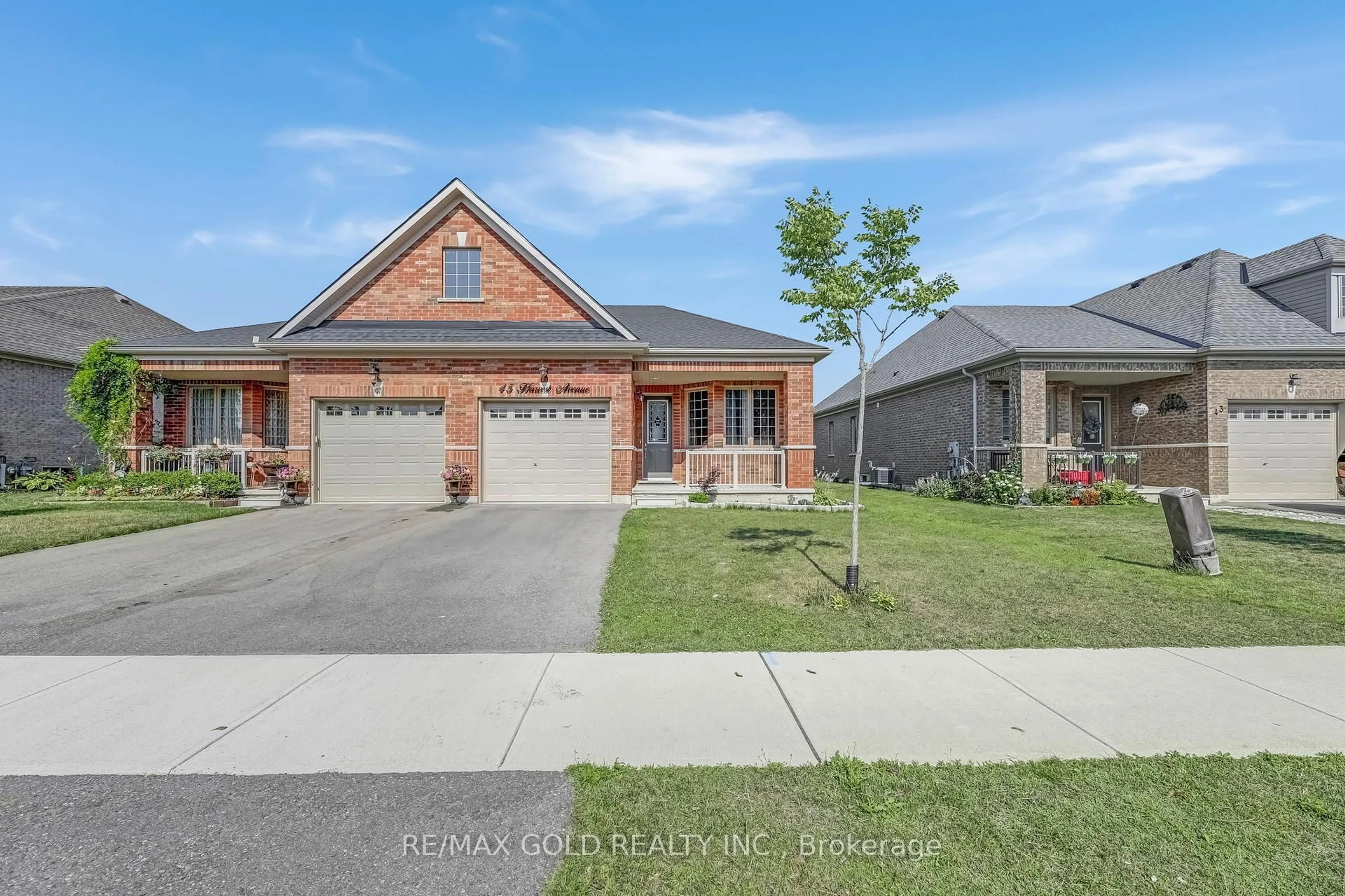 Home with brick exterior material, street for 45 Harvest Ave, Tillsonburg Ontario N4G 0H9