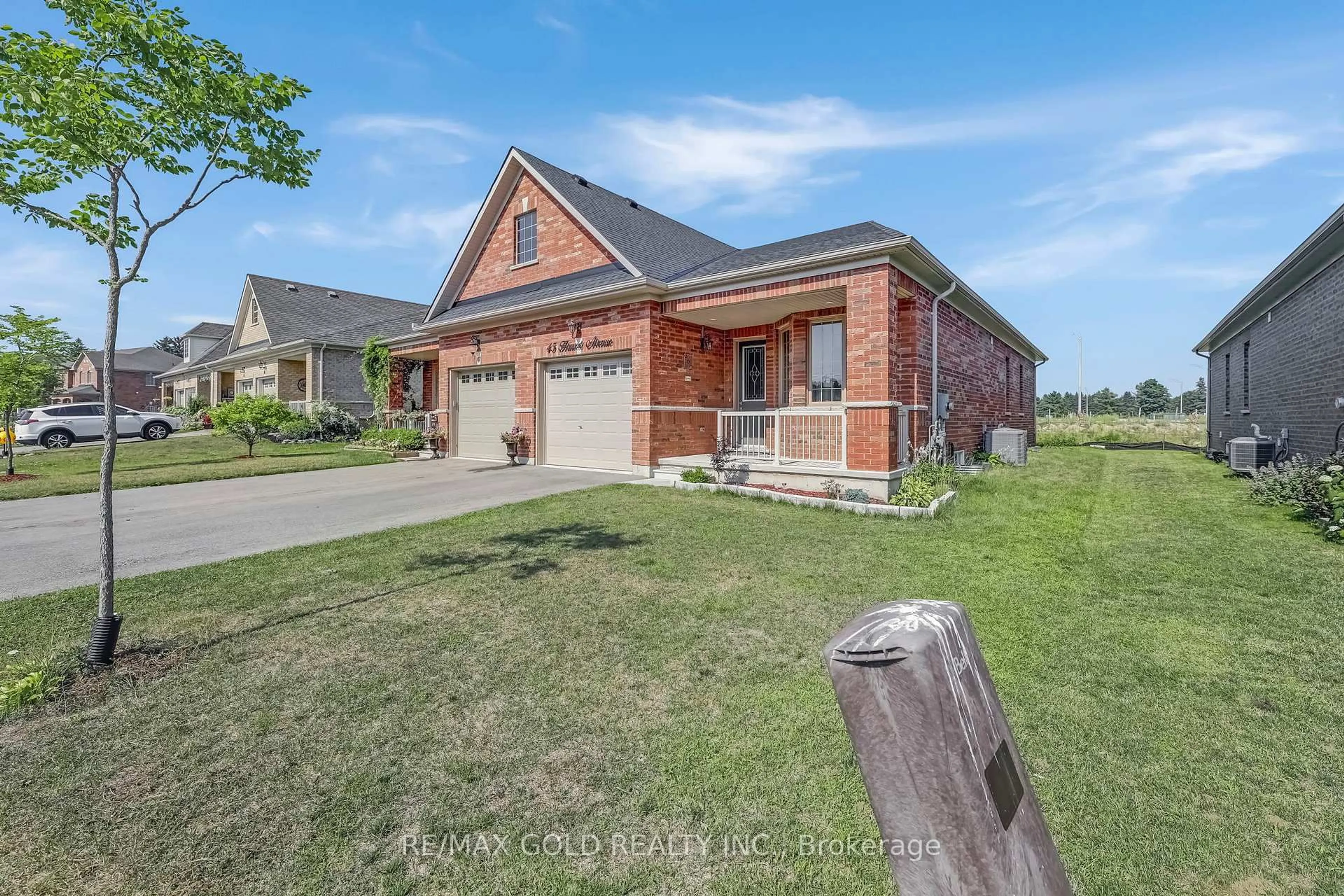 Home with brick exterior material, street for 45 Harvest Ave, Tillsonburg Ontario N4G 0H9