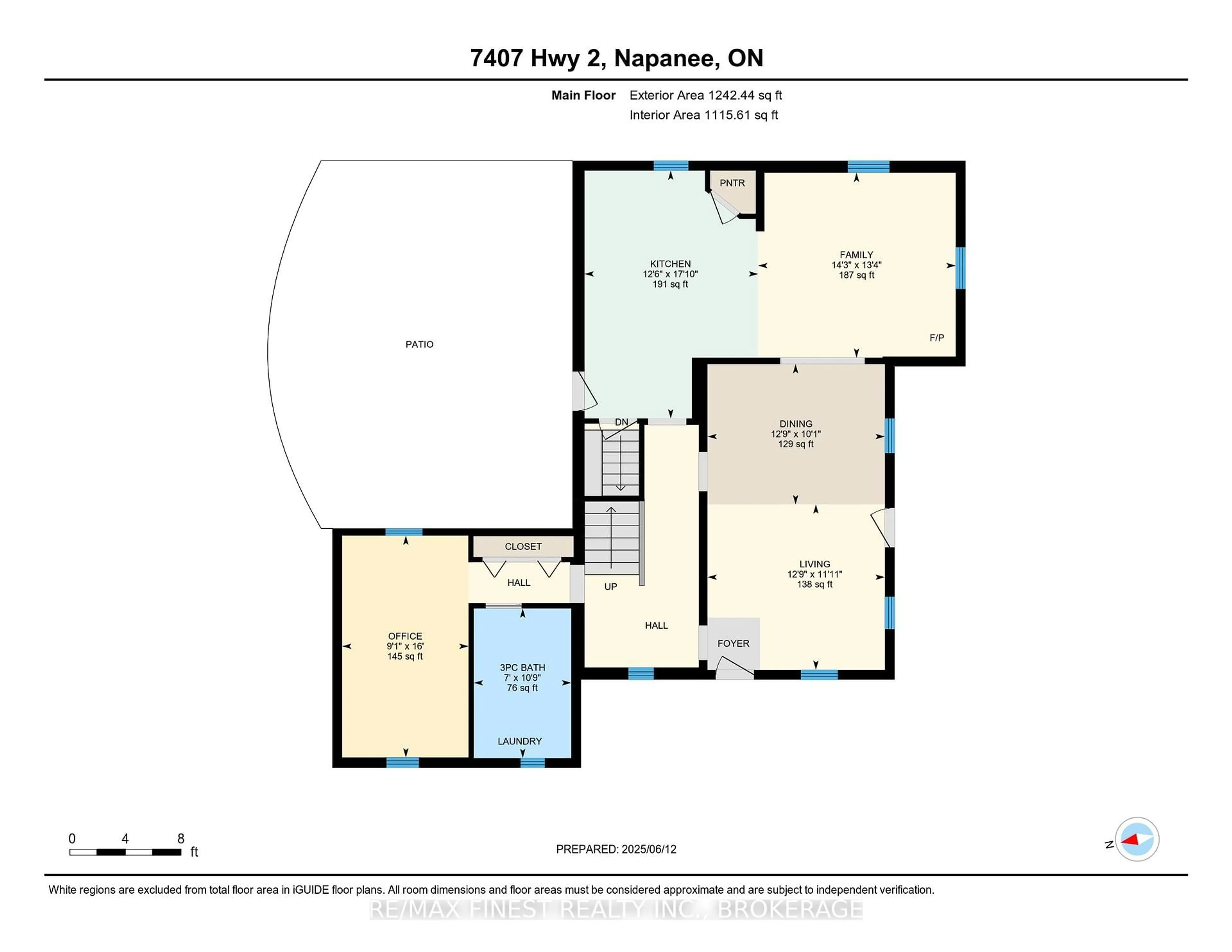 Floor plan for 7407 County Road 2, Napanee Ontario K7R 3K6