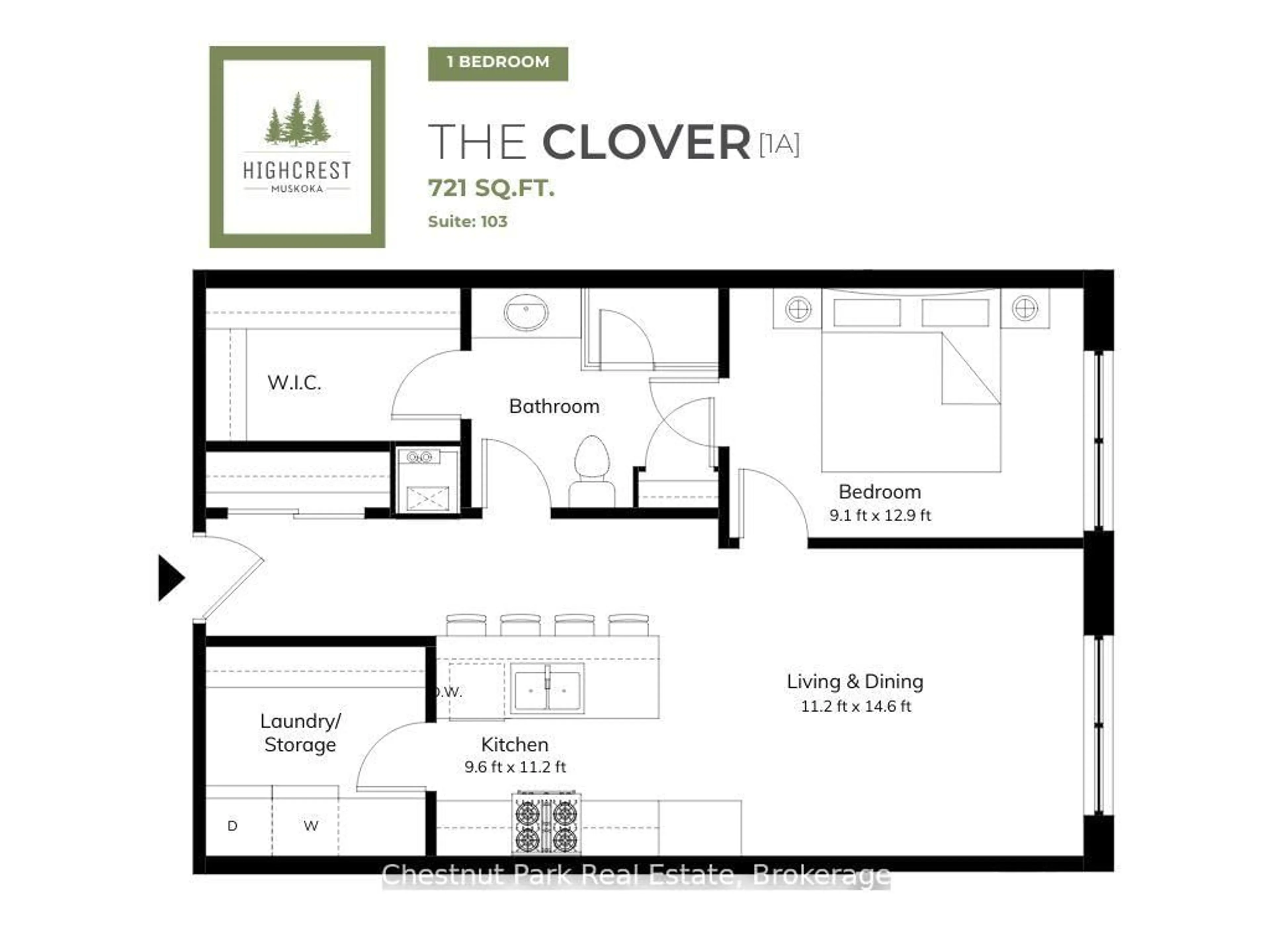 Floor plan for 15 Pine Needle Way #103, Huntsville Ontario P1H 0G4