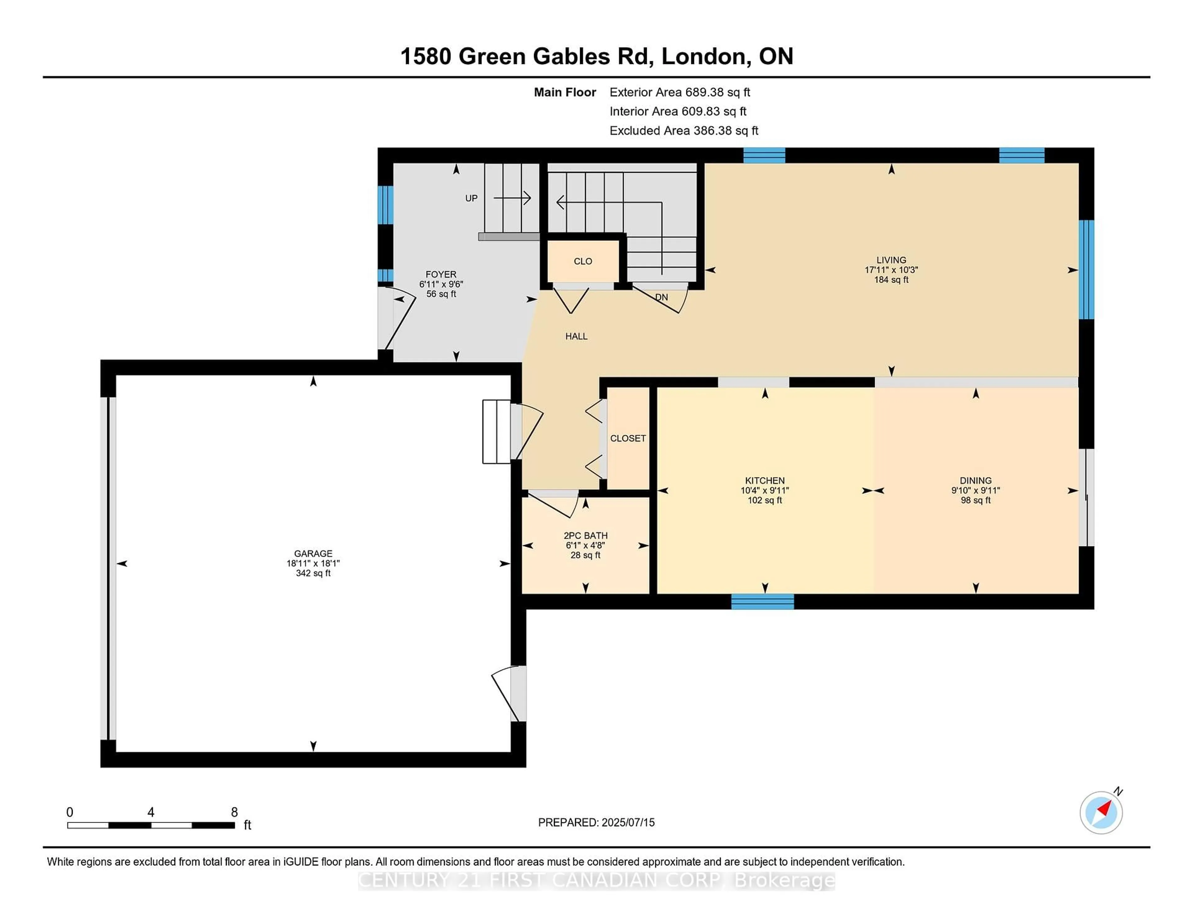 Floor plan for 1580 Green Gables Rd, London South Ontario N6M 0A5