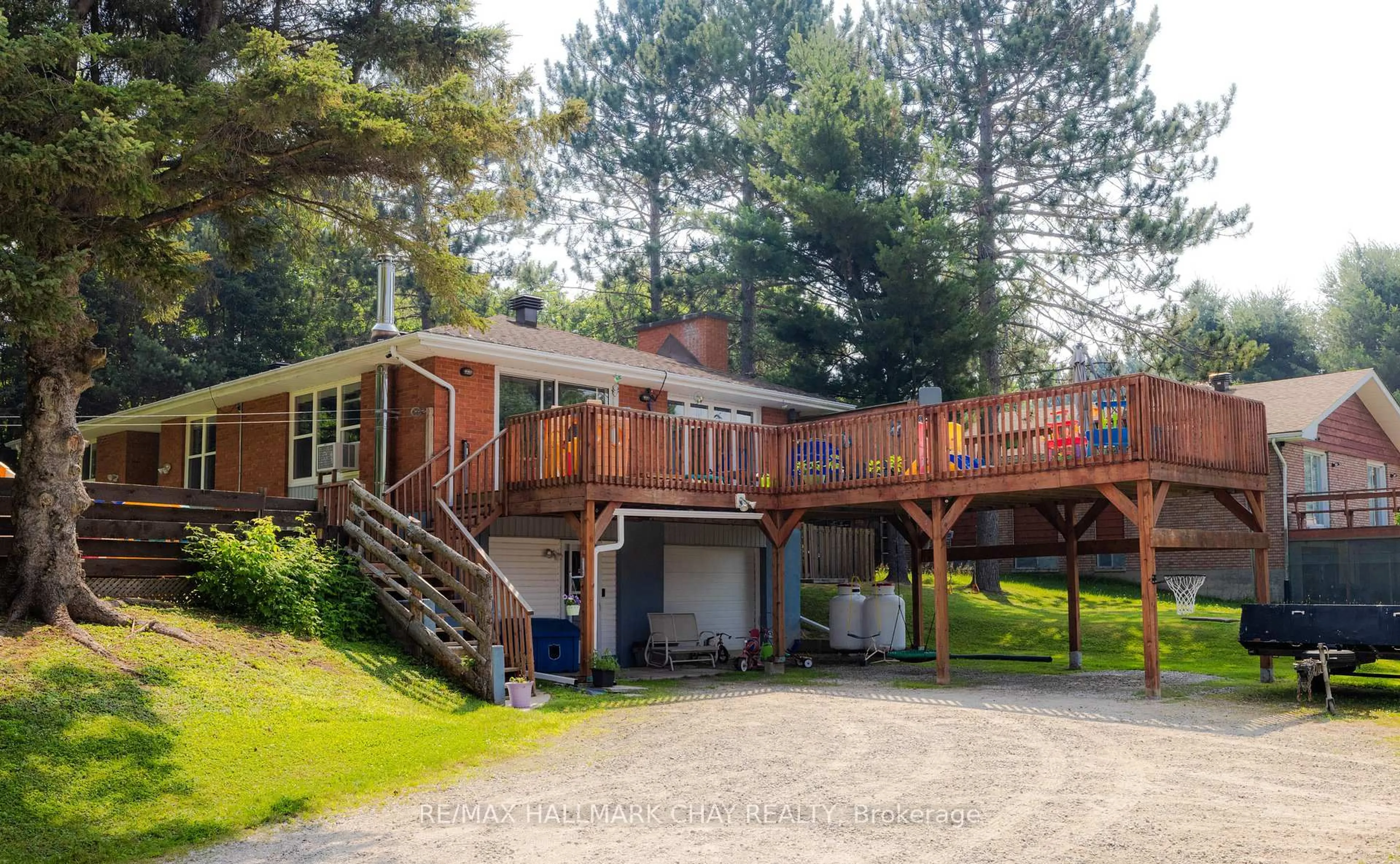 A pic from outside/outdoor area/front of a property/back of a property/a pic from drone, unknown for 210 Levesque St, Bonfield Ontario P0H 1E0