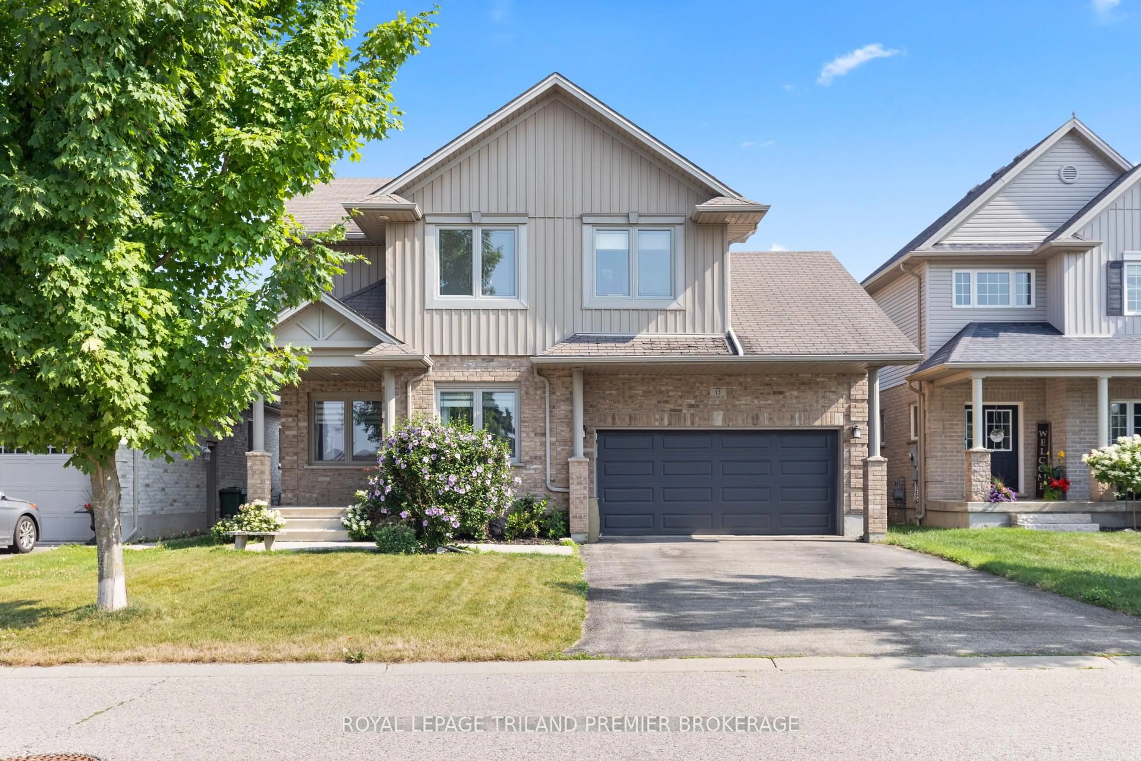 Home with brick exterior material, street for 13 Kantor Crt, St. Thomas Ontario N5R 0A1
