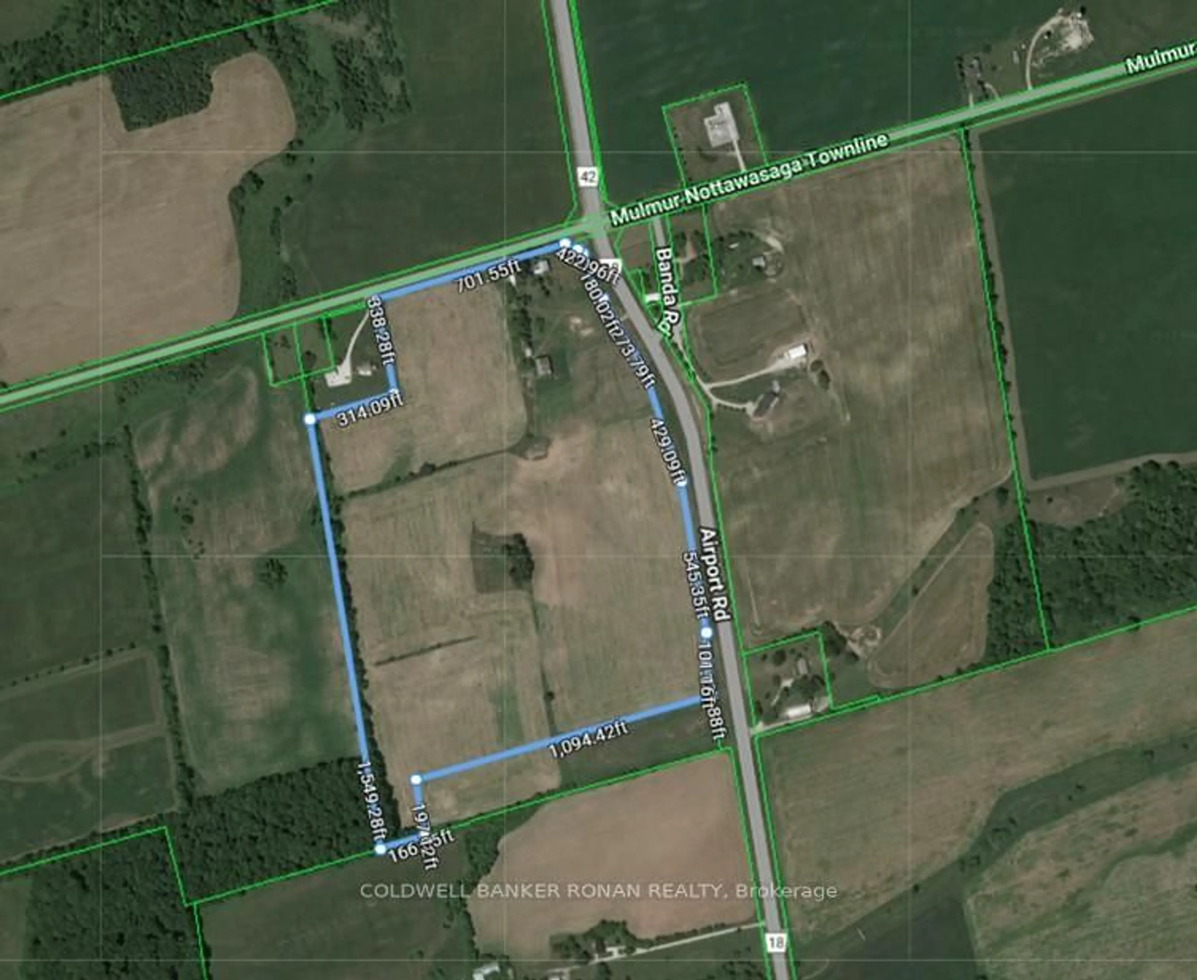 Picture of a map for 828254 Mulmur Nottawasaga Townline, Mulmur Ontario L9V 0Y7