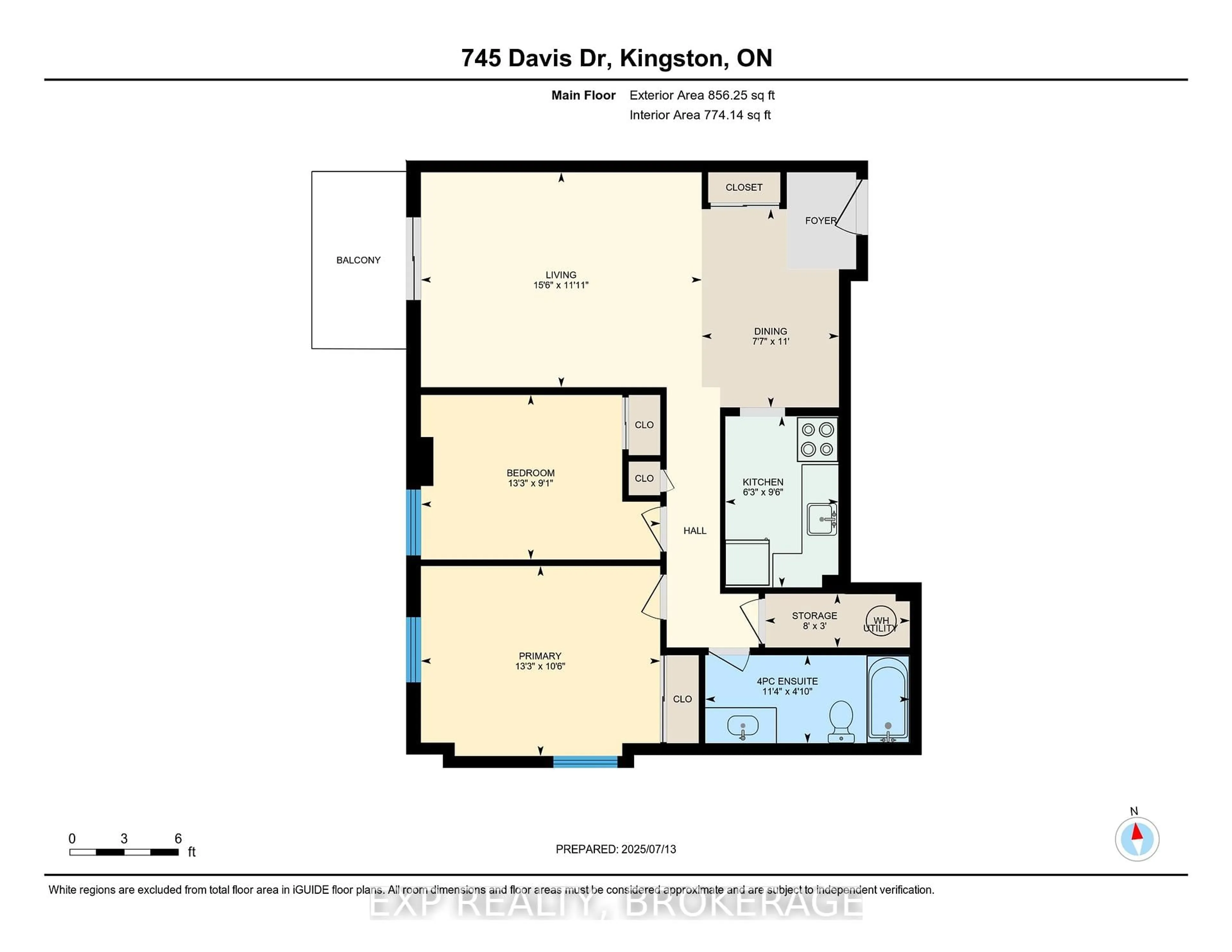 Floor plan for 745 Davis Dr #401, Kingston Ontario K7M 8J4