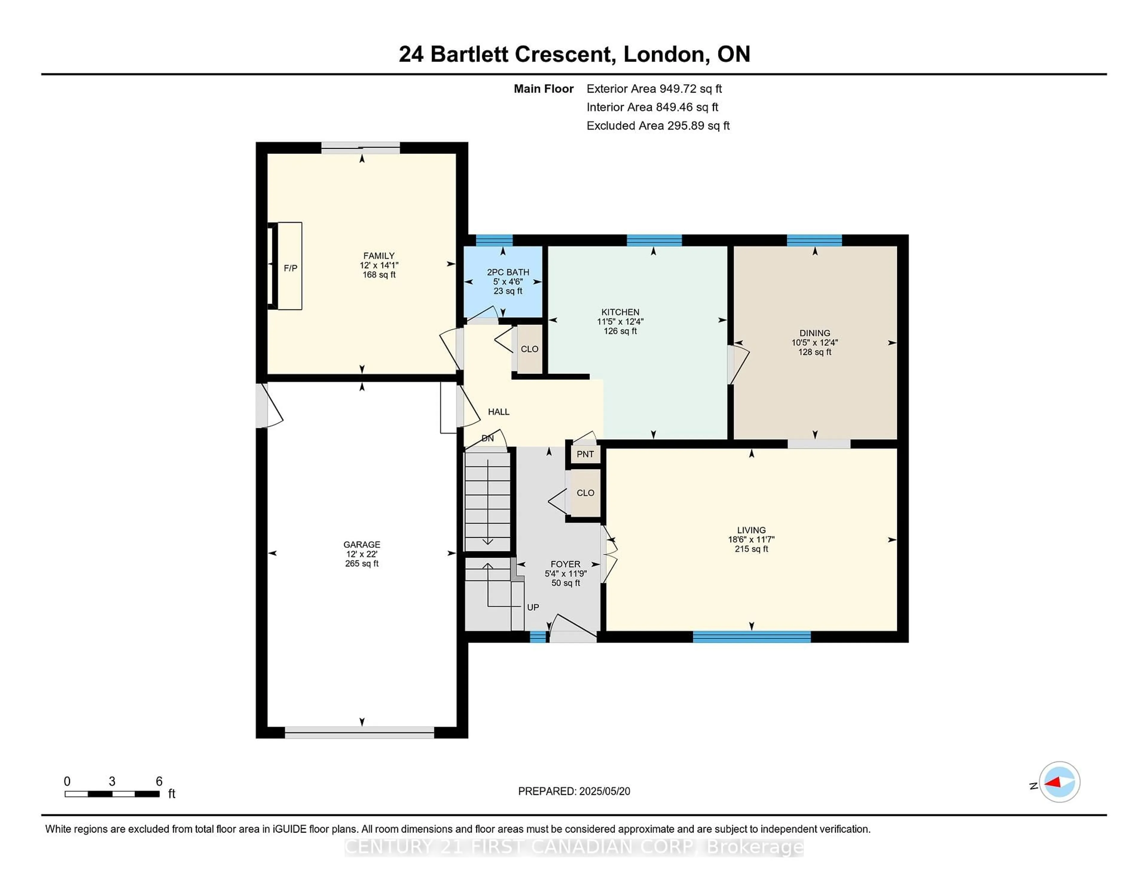 Floor plan for 24 Bartlett Cres, London South Ontario N6K 1W4