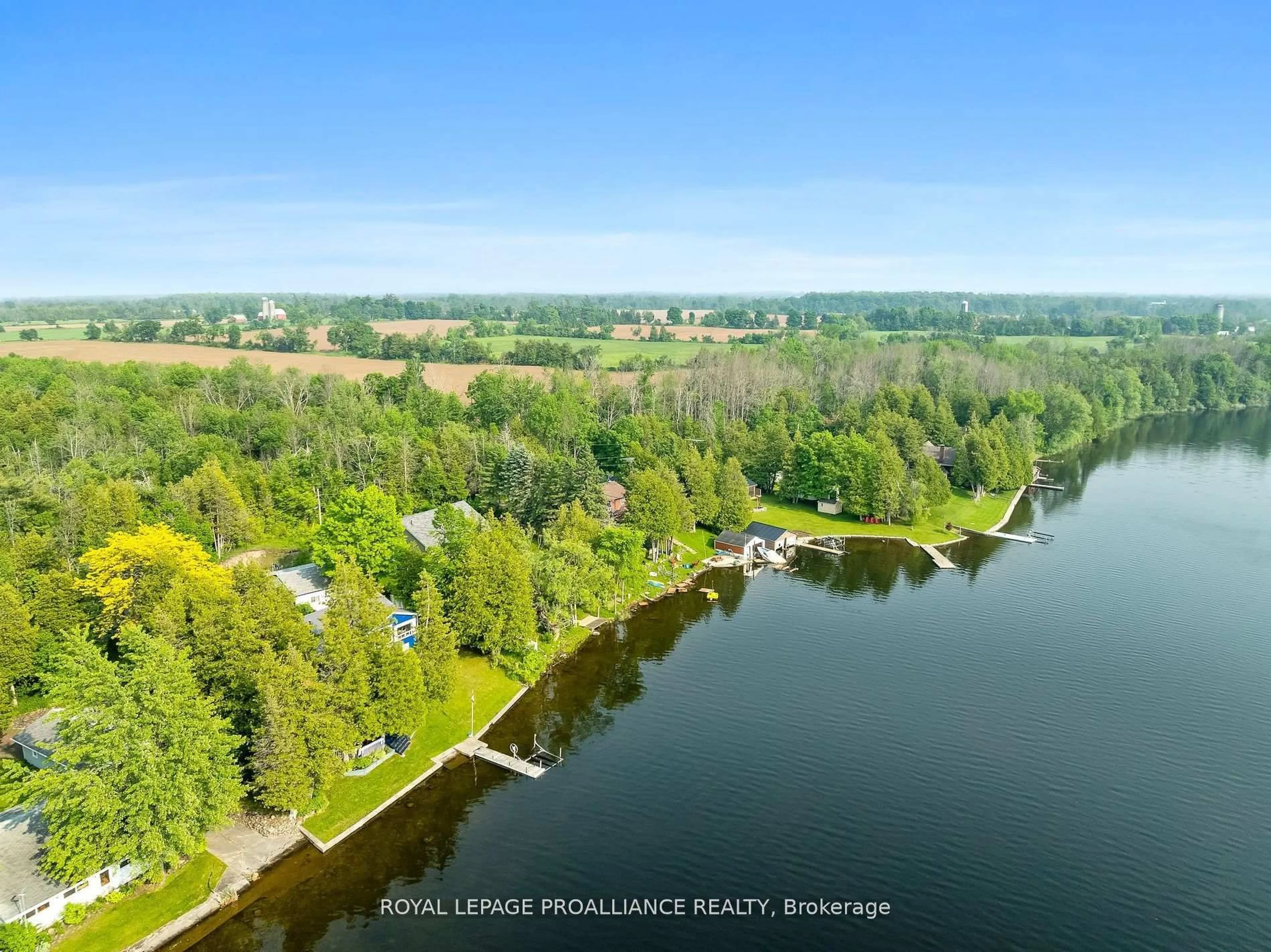 A pic from outside/outdoor area/front of a property/back of a property/a pic from drone, water/lake/river/ocean view for 255 Muskie Mile Lane, Trent Hills Ontario K0K 1Z0