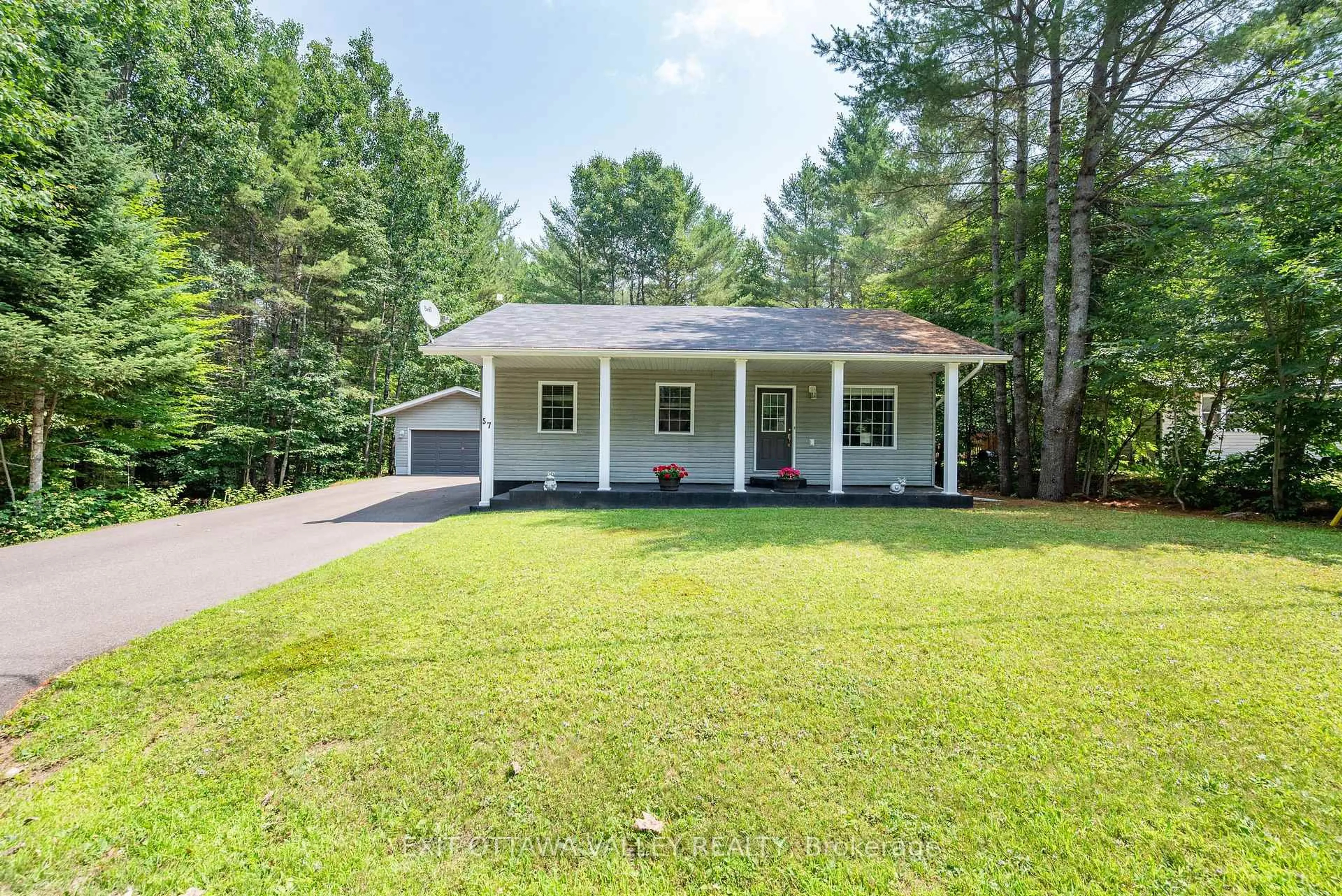 Home with vinyl exterior material, street for 57 Legere Dr, Deep River Ontario K0J 1P0
