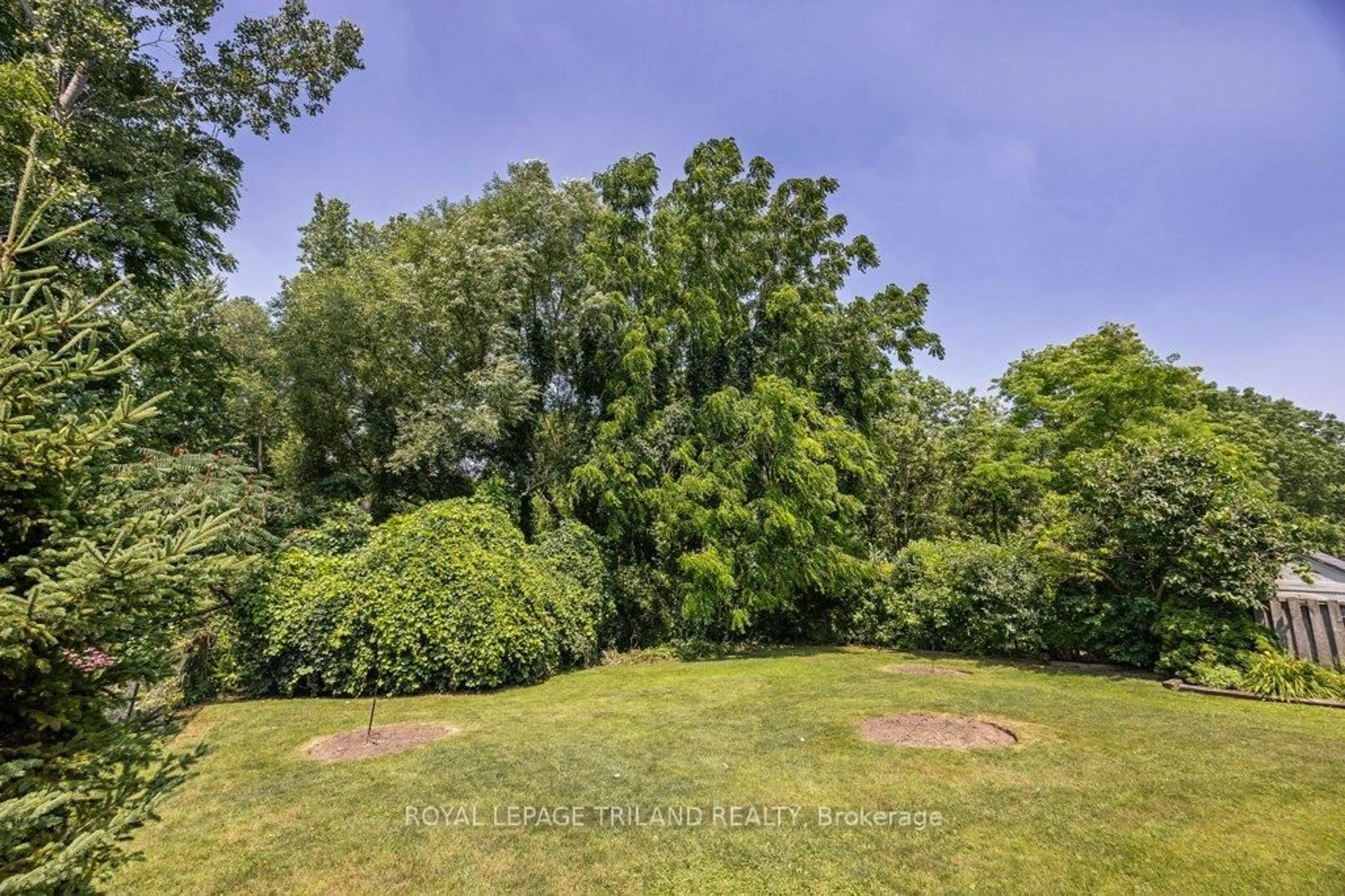 A pic from outside/outdoor area/front of a property/back of a property/a pic from drone, forest/trees view for 33 STONEYCREEK Cres, London North Ontario N5X 3X4