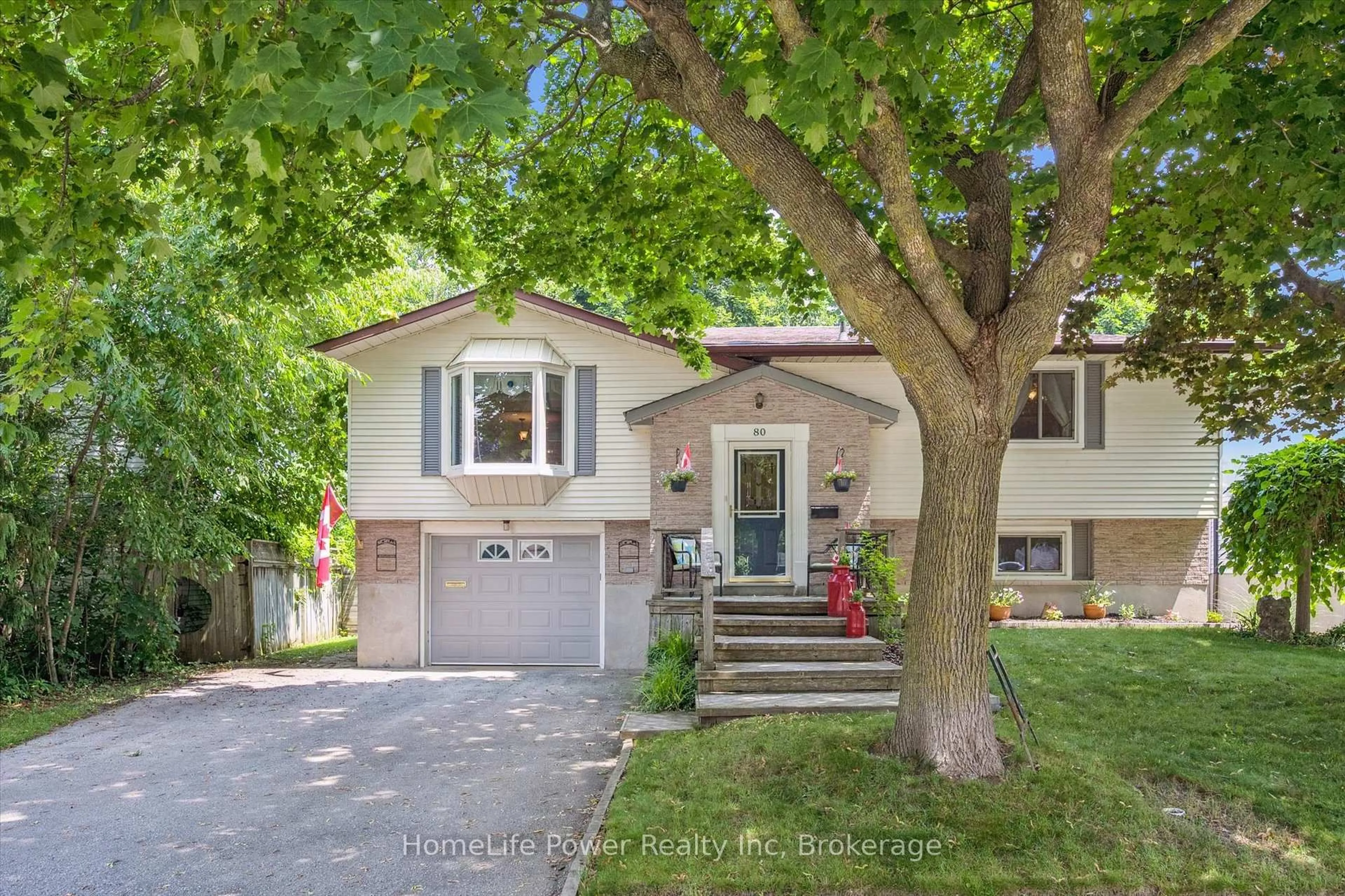 Home with vinyl exterior material, street for 80 Steffler Dr, Guelph Ontario N1G 3J9
